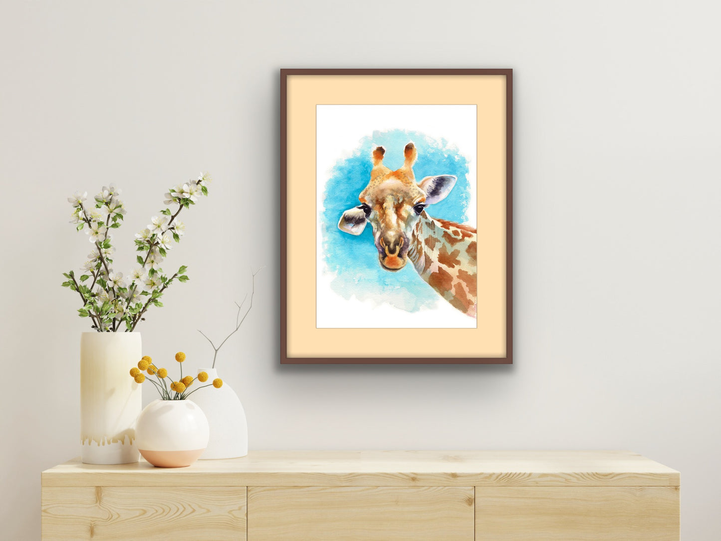 Giraffe, Fine Art Giclee Limited Edition Print