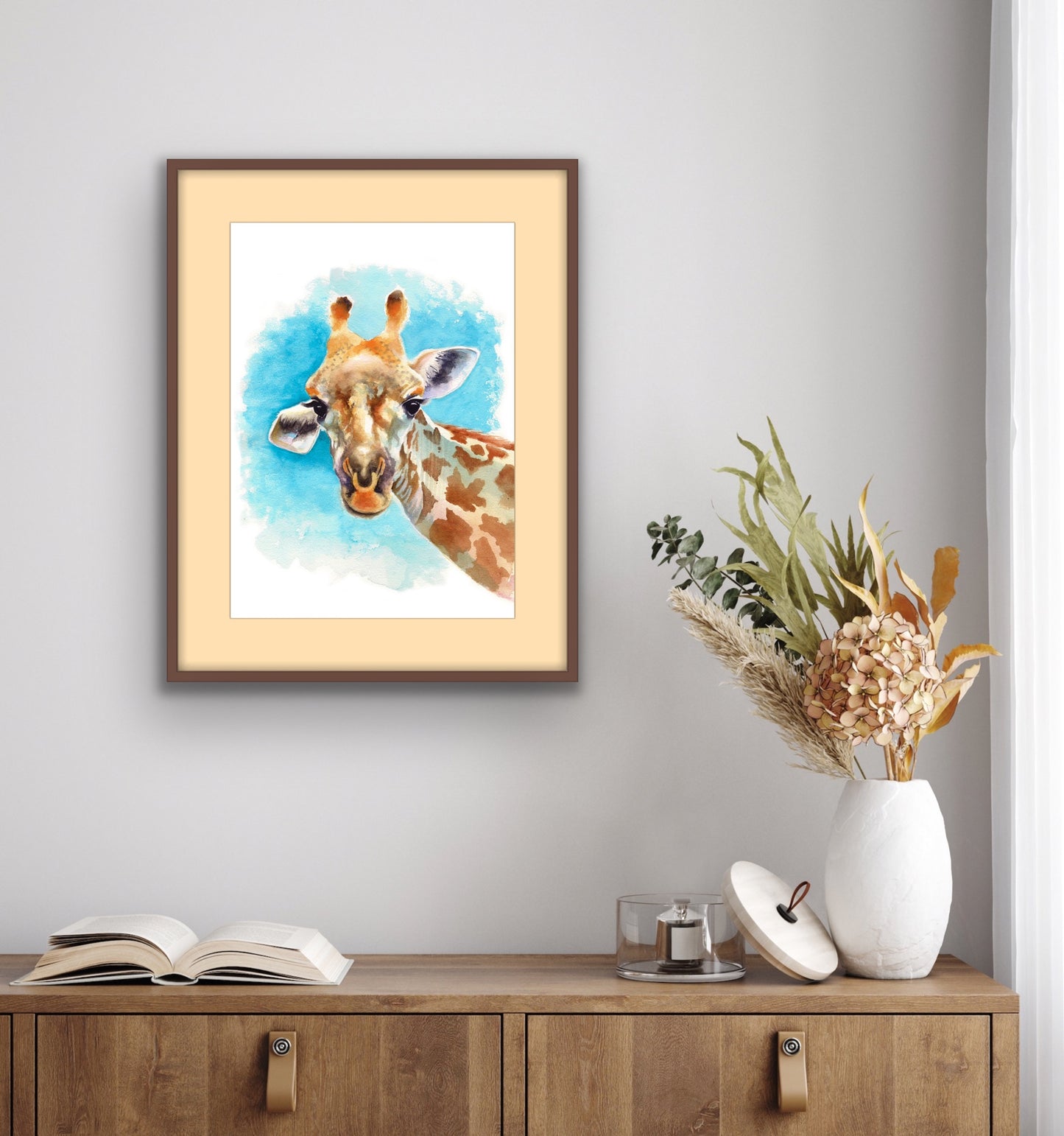 Giraffe, Fine Art Giclee Limited Edition Print