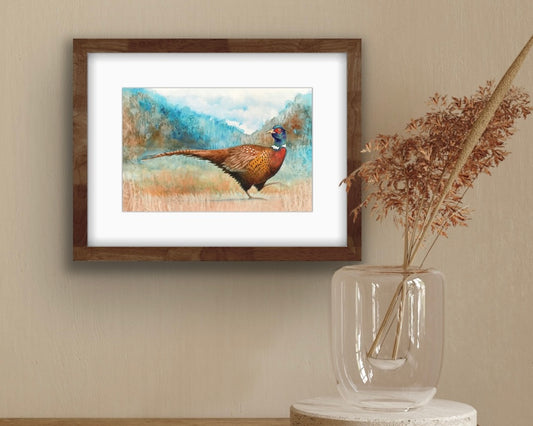 Pheasant, Fine Art Giclee 10x8" Mini Print