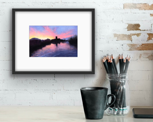 Cathedral Sunrise - Pastel, Fine Art Giclee 10x8" Mini Print