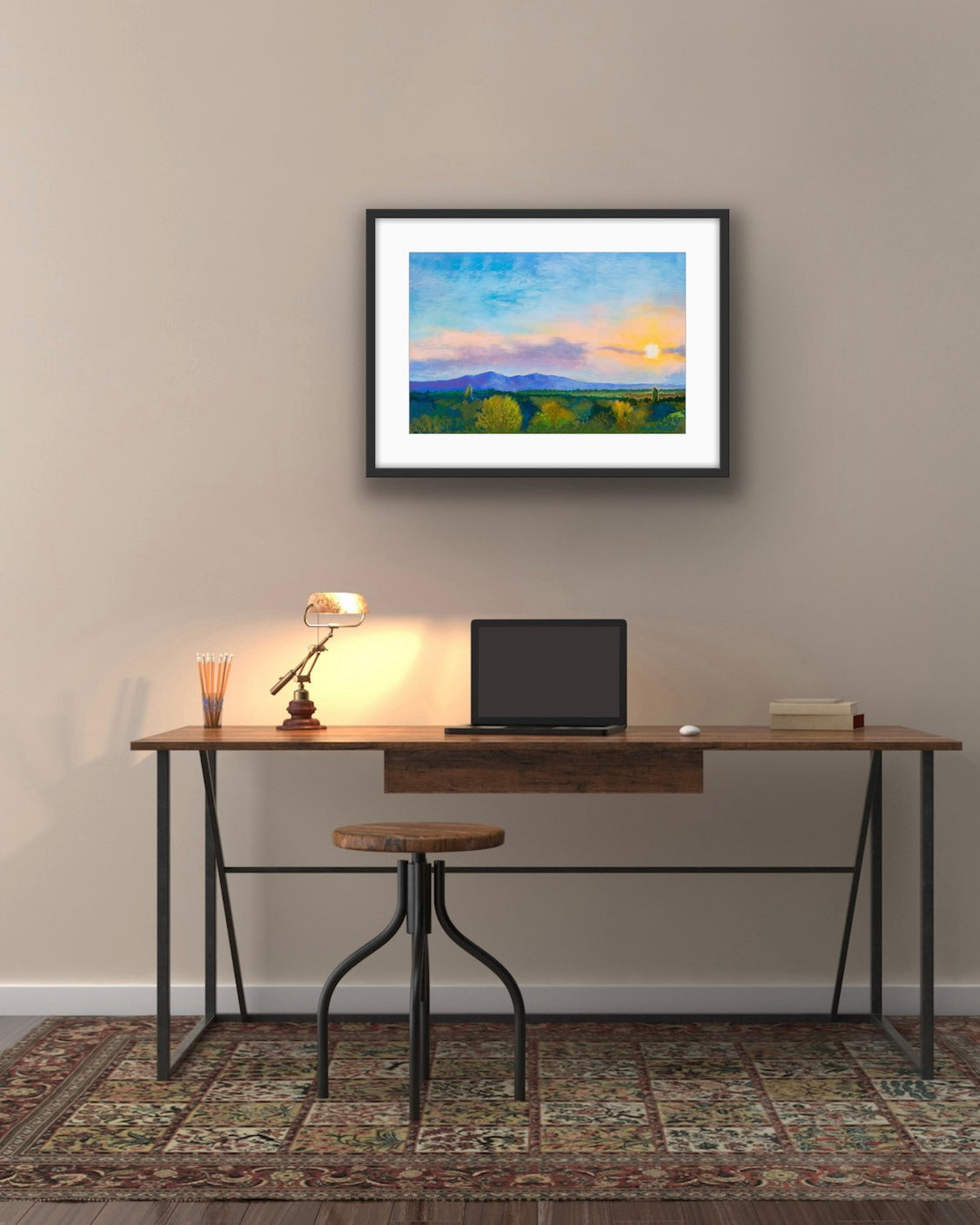 Malvern Sunset - Pastel, Fine Art Giclee Limited Edition Print