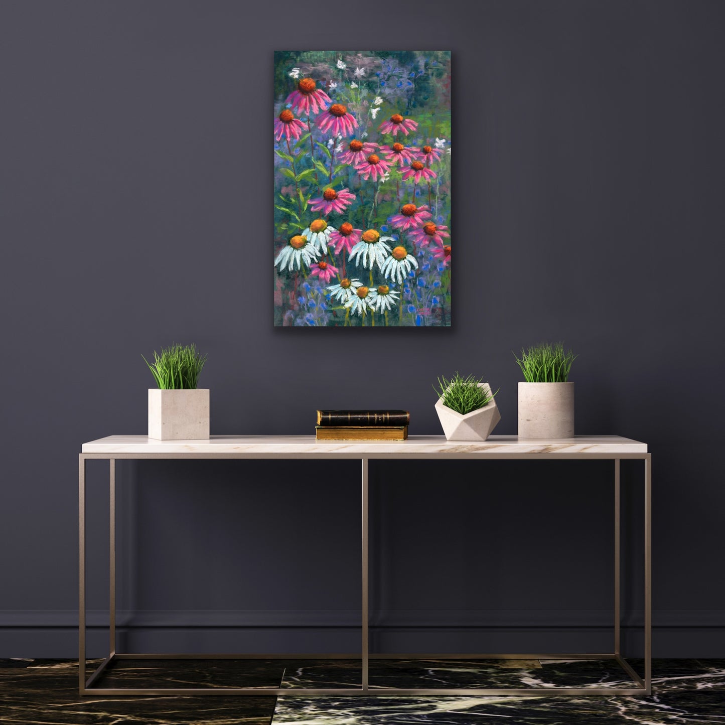 Echinaceas and Daisies, Fine Art Giclee Limited Edition Print