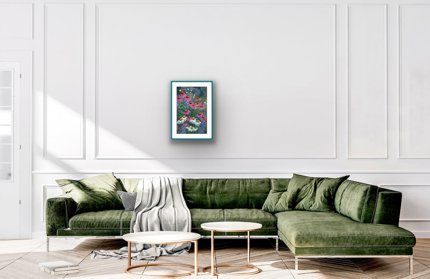 Echinaceas and Daisies, Fine Art Giclee Limited Edition Print