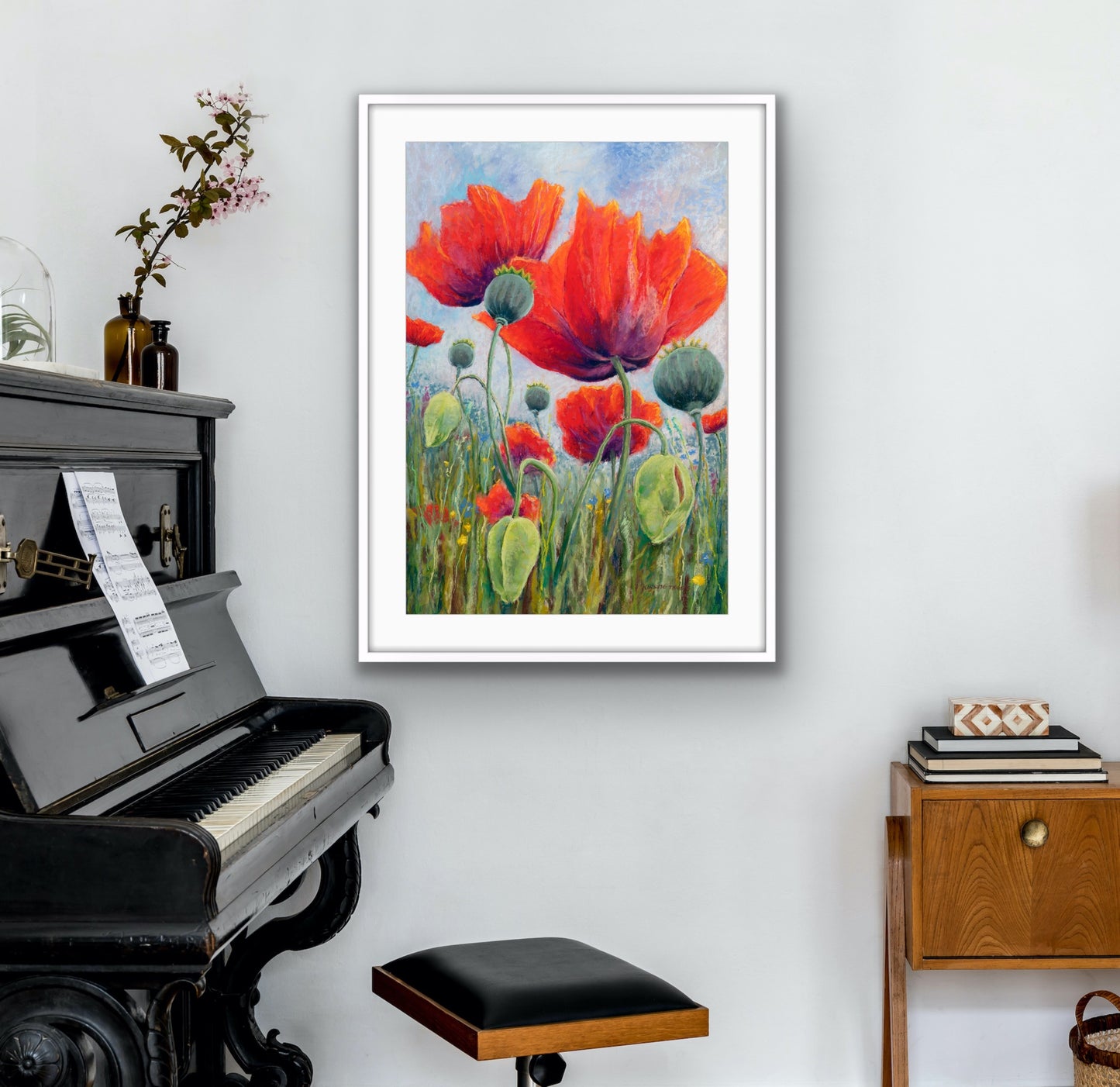 Poppy Meadow, Fine Art Giclee Limited Edition Print