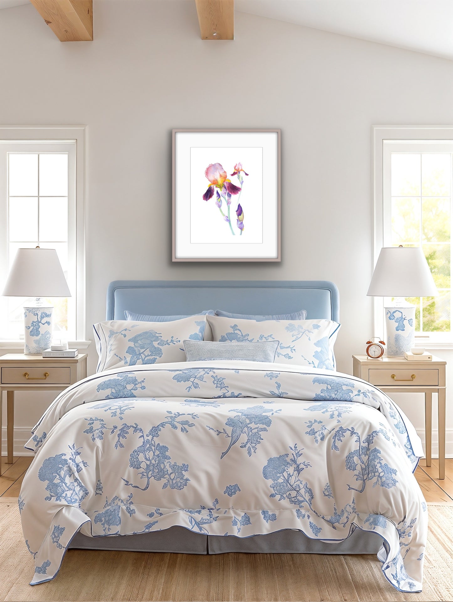 Wine and Roses Iris, Fine Art Giclee Limited Edition Print