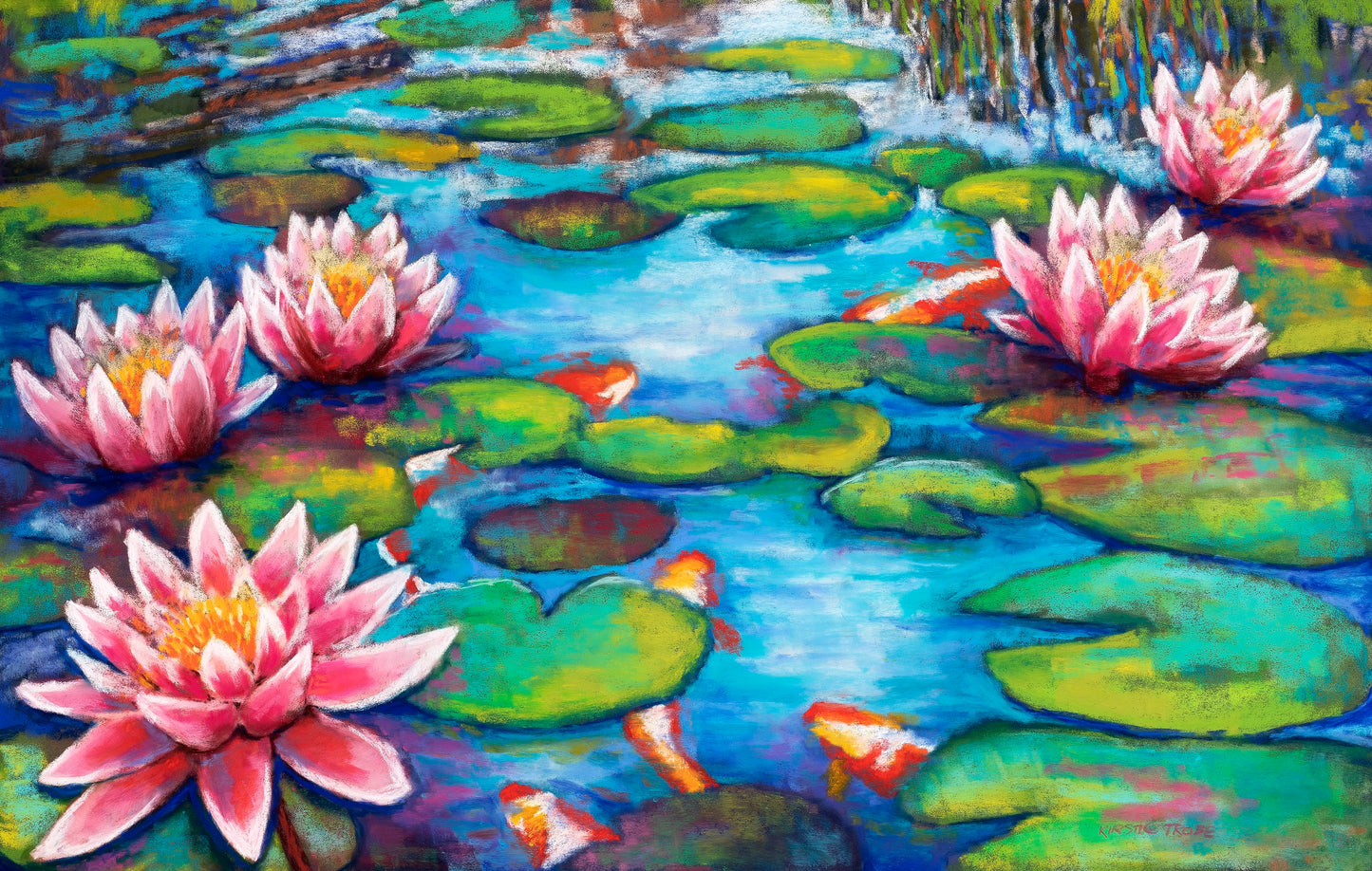 Water Lilies - Original Pastel