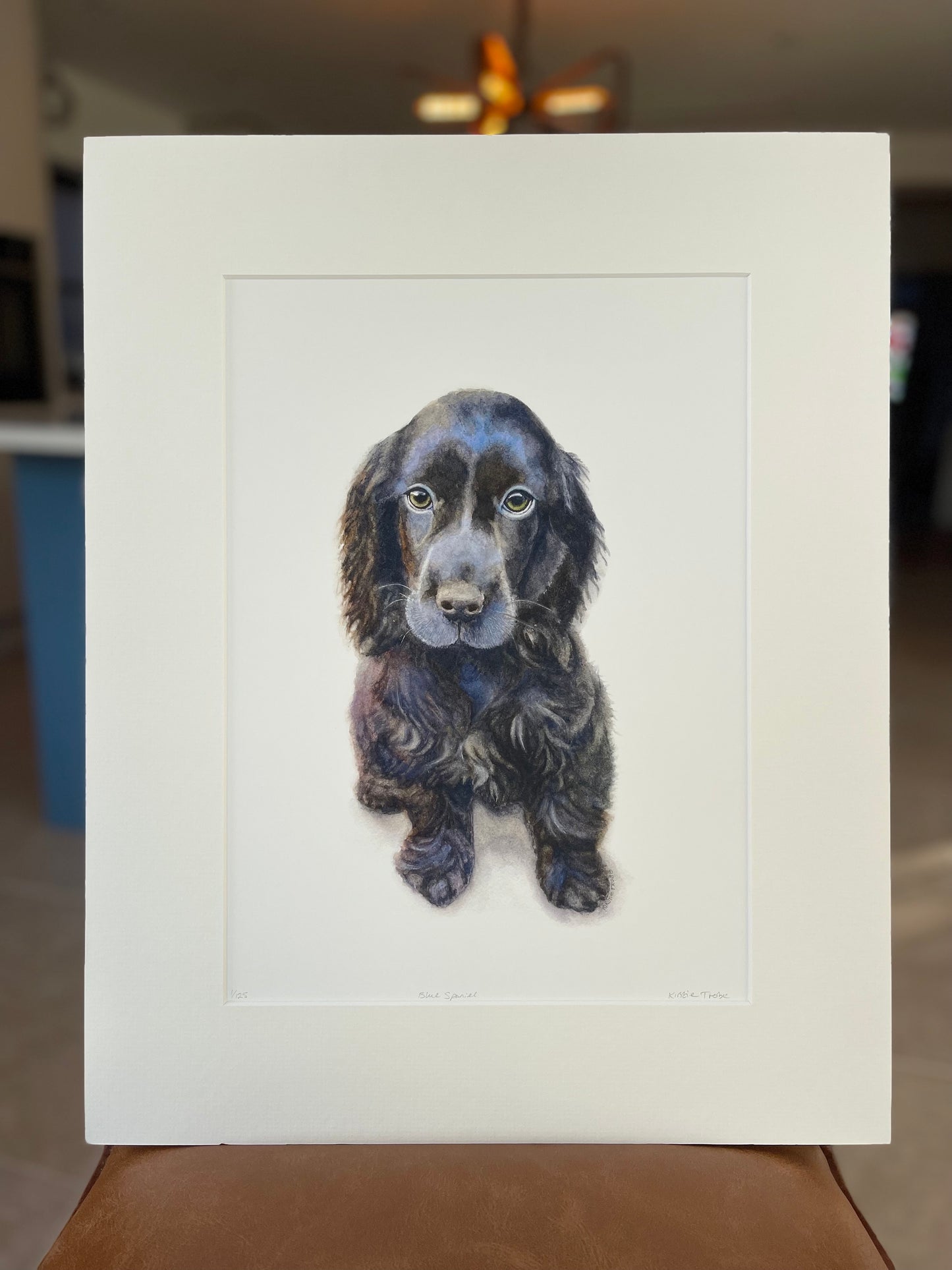 Blue Spaniel, Fine Art Giclee Limited Edition Print