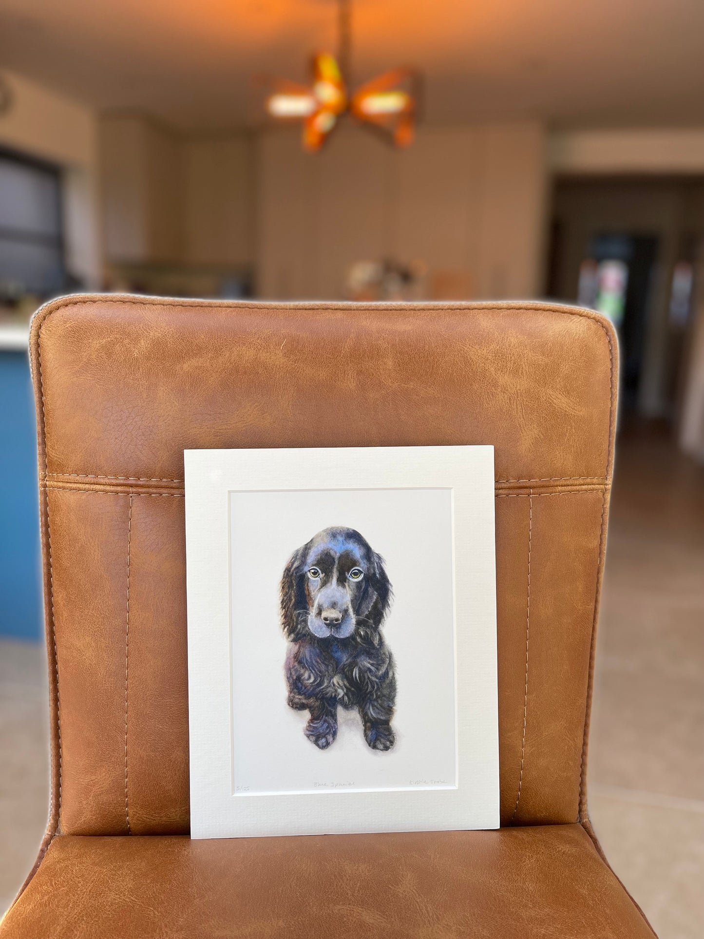 Blue Spaniel, Fine Art Giclee Limited Edition Print