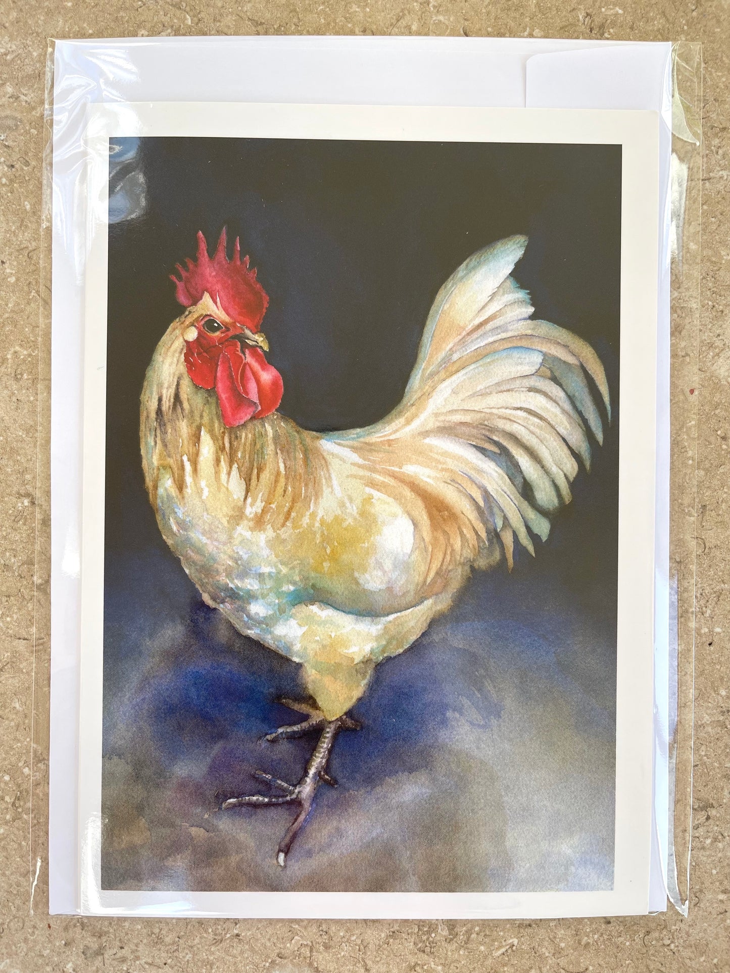 Chanticleer, A5 Greeting Card. Blank inside.