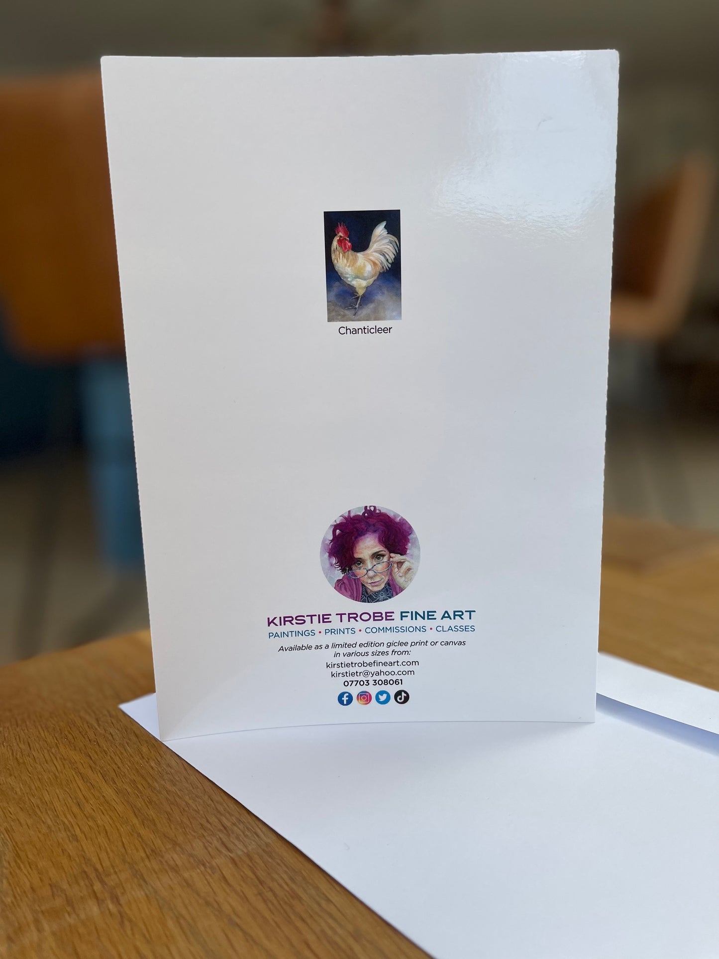 Chanticleer, A5 Greeting Card. Blank inside.