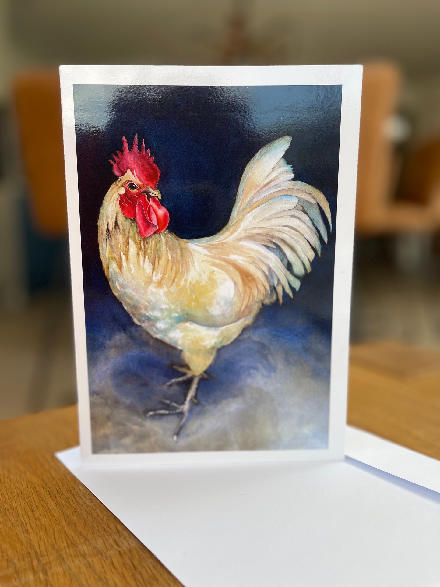 Chanticleer, A5 Greeting Card. Blank inside.