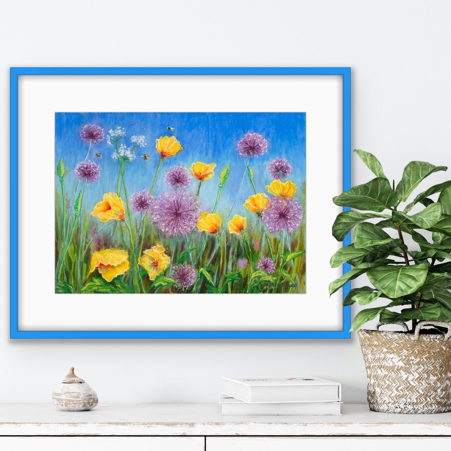 Alliums and Poppies, Fine Art Giclee Limited Edition Print