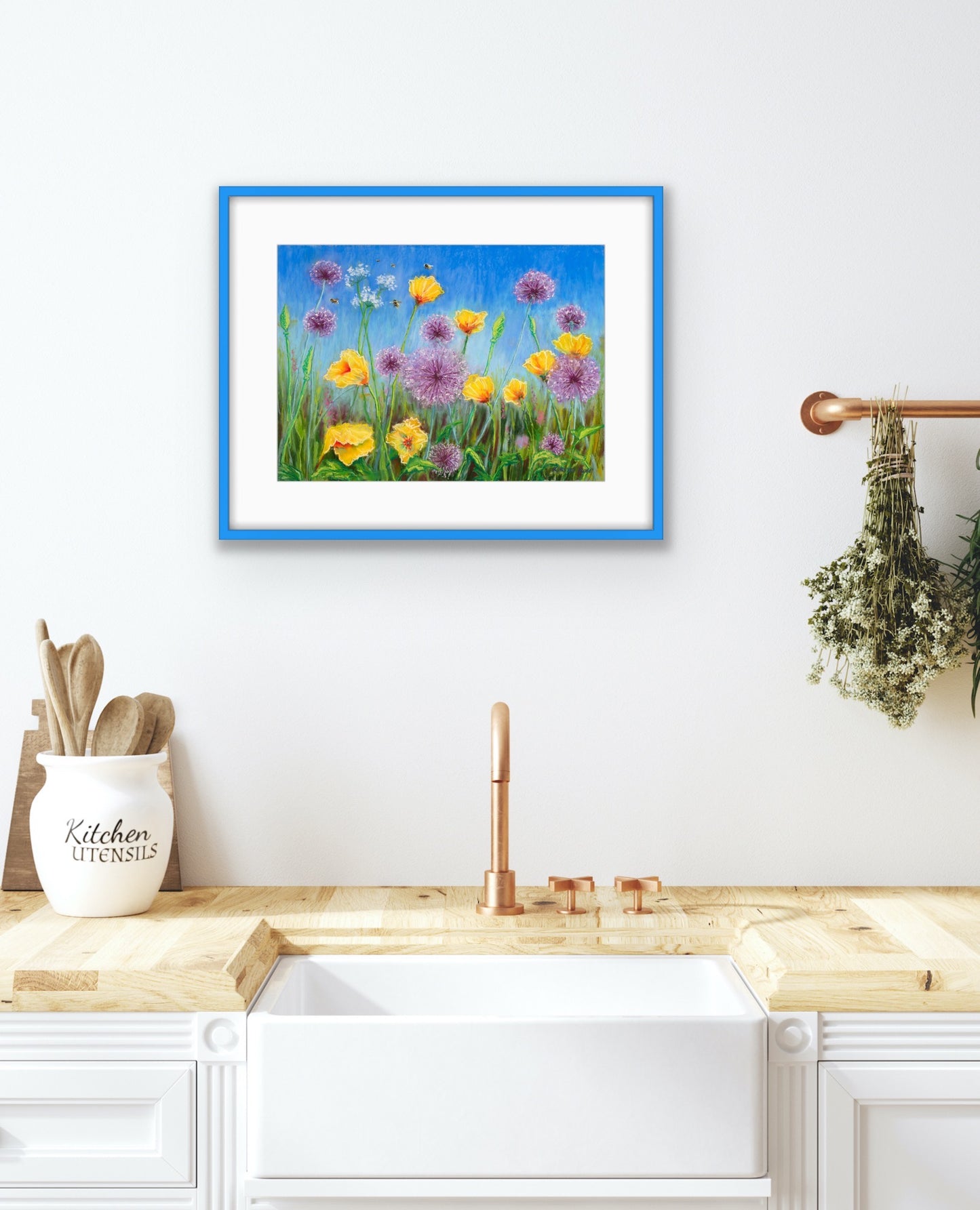 Alliums and Poppies, Fine Art Giclee Limited Edition Print