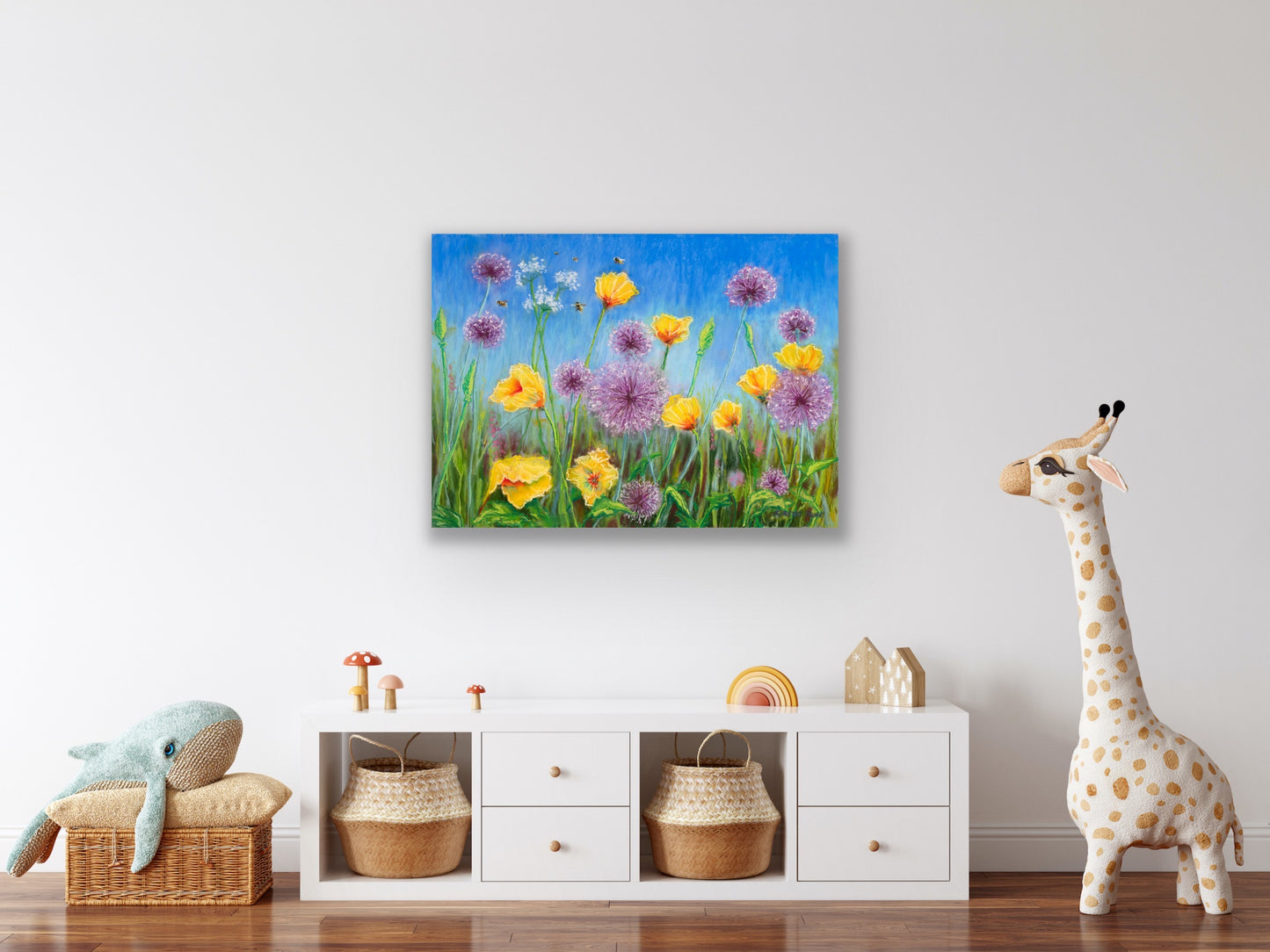 Alliums and Poppies, Fine Art Giclee Limited Edition Print