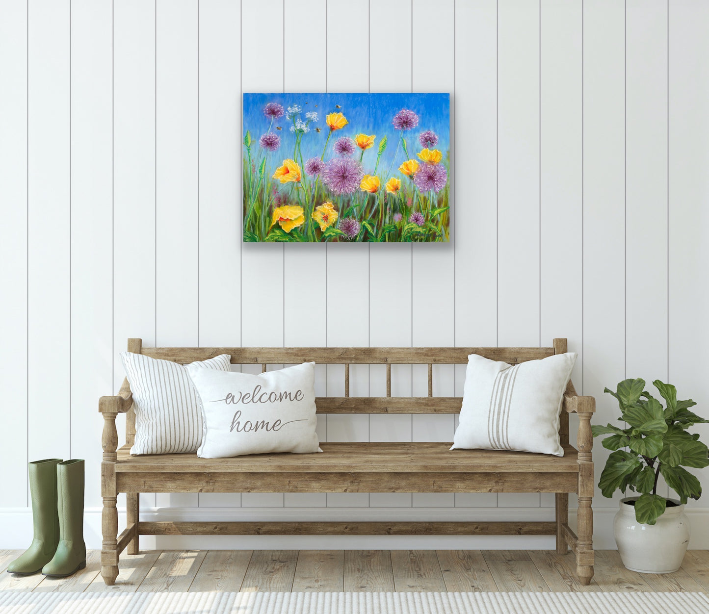 Alliums and Poppies, Fine Art Giclee Limited Edition Print