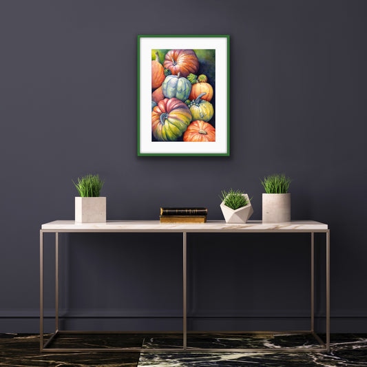 A Squeeze of Squashes - Original Watercolour