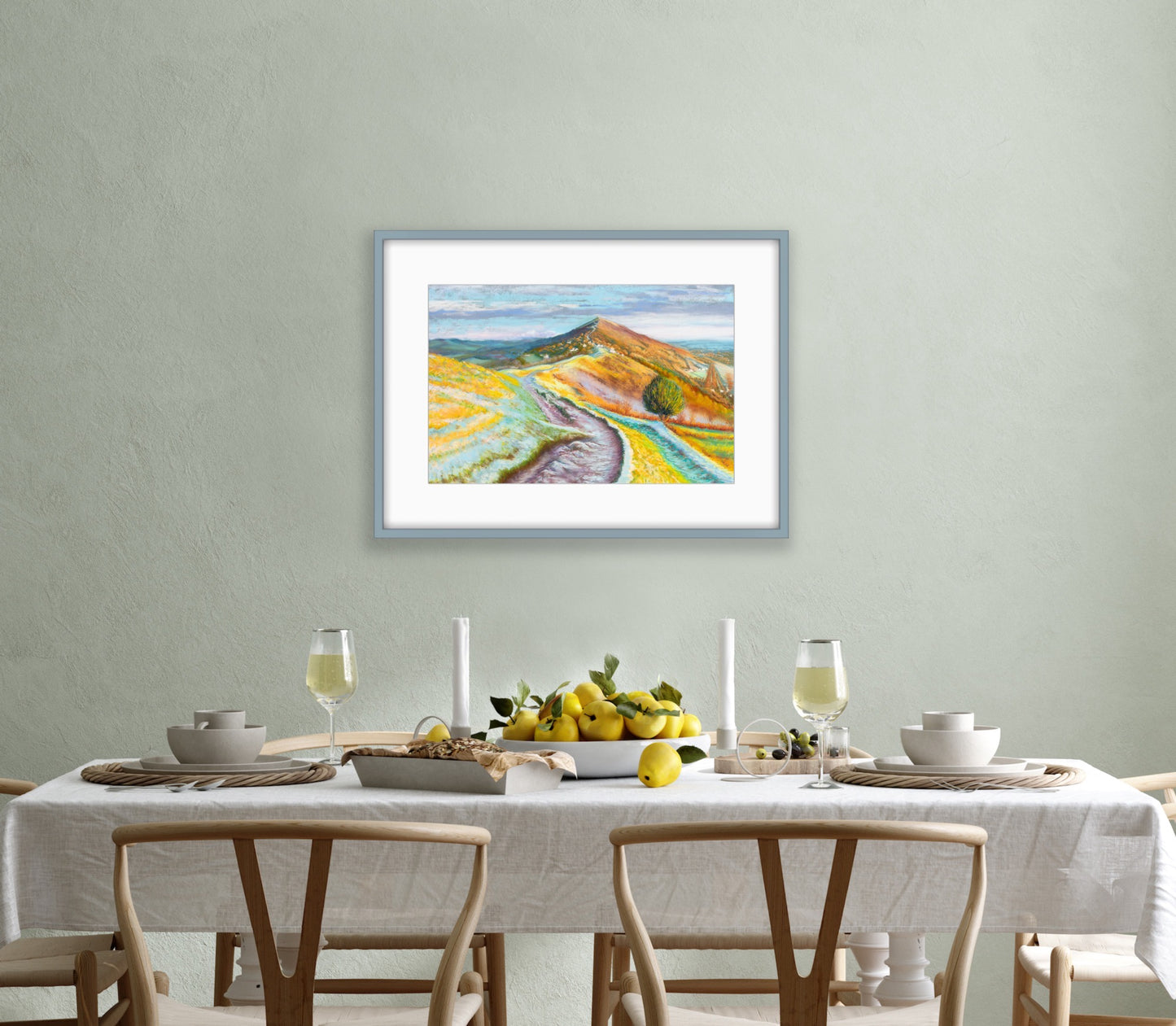 Malvern Hills - Pastel, Fine Art Giclee Limited Edition Print