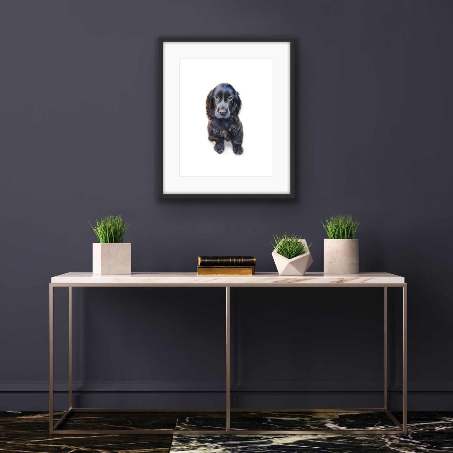 Blue Spaniel, Fine Art Giclee Limited Edition Print