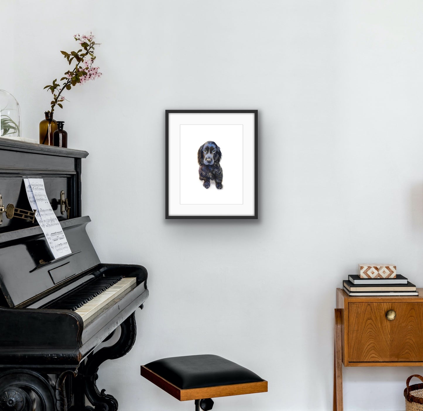 Blue Spaniel, Fine Art Giclee Limited Edition Print