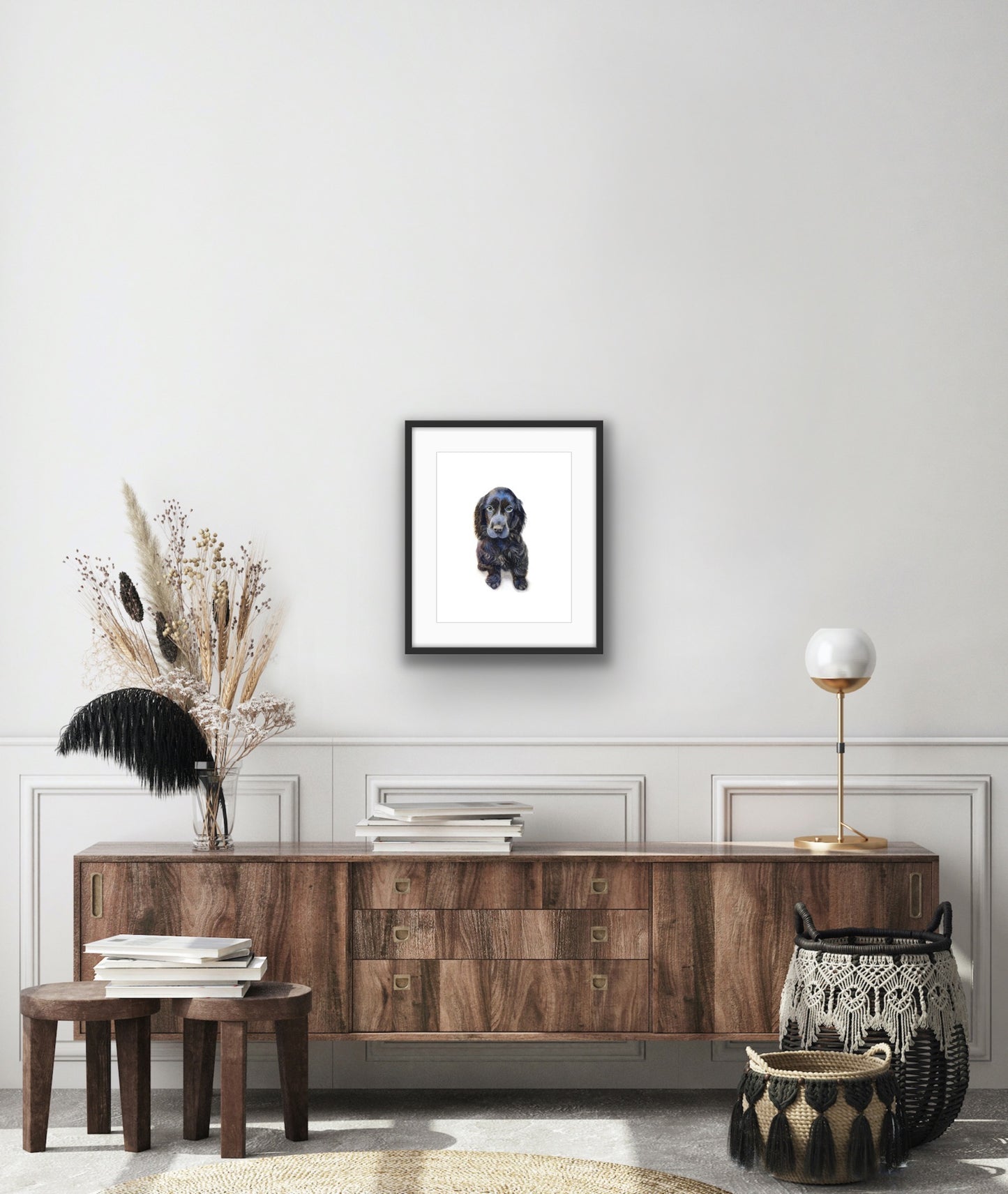 Blue Spaniel, Fine Art Giclee Limited Edition Print