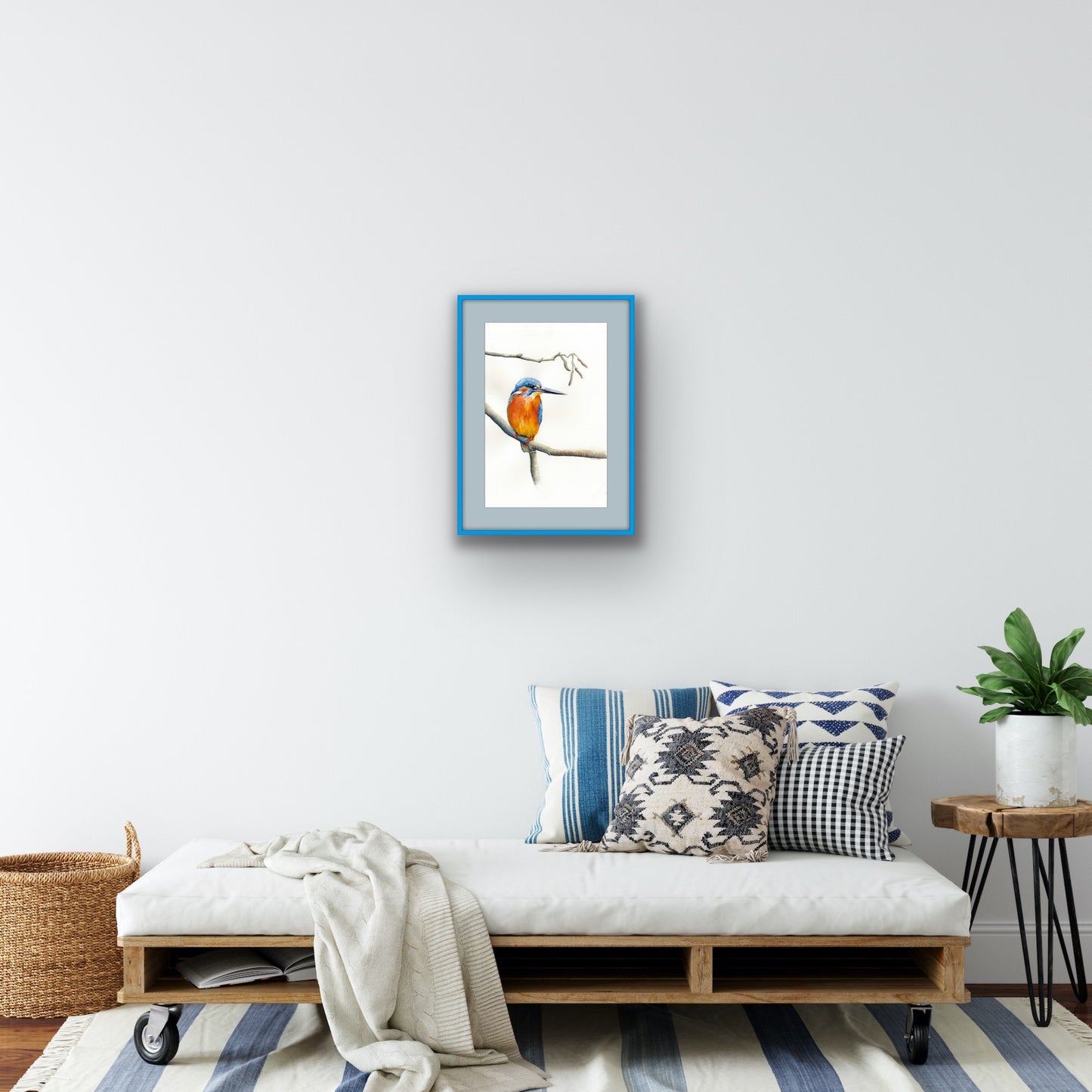 Kingfisher Resting, Fine Art Giclee Limited Edition Print