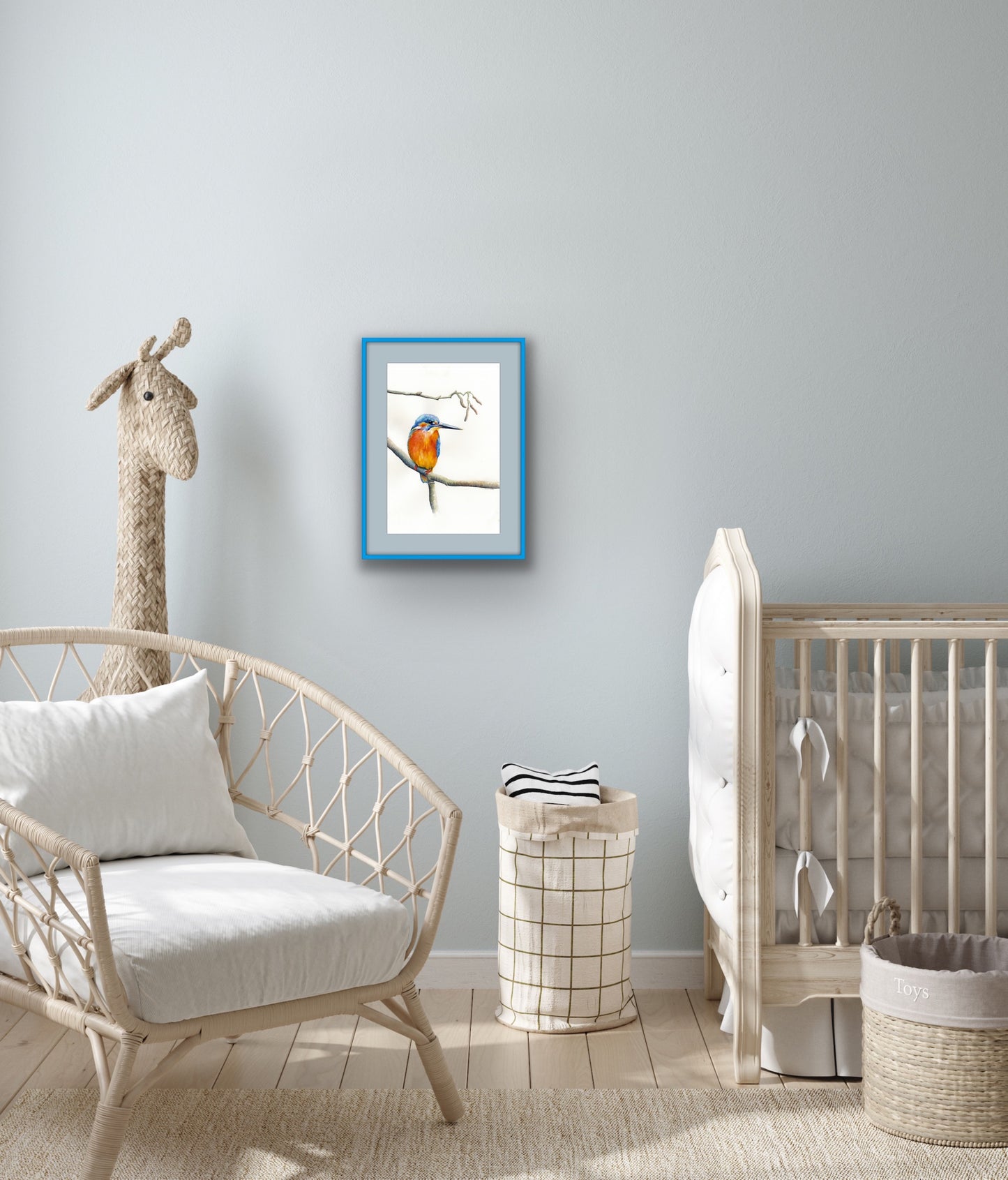 Kingfisher Resting, Fine Art Giclee Limited Edition Print