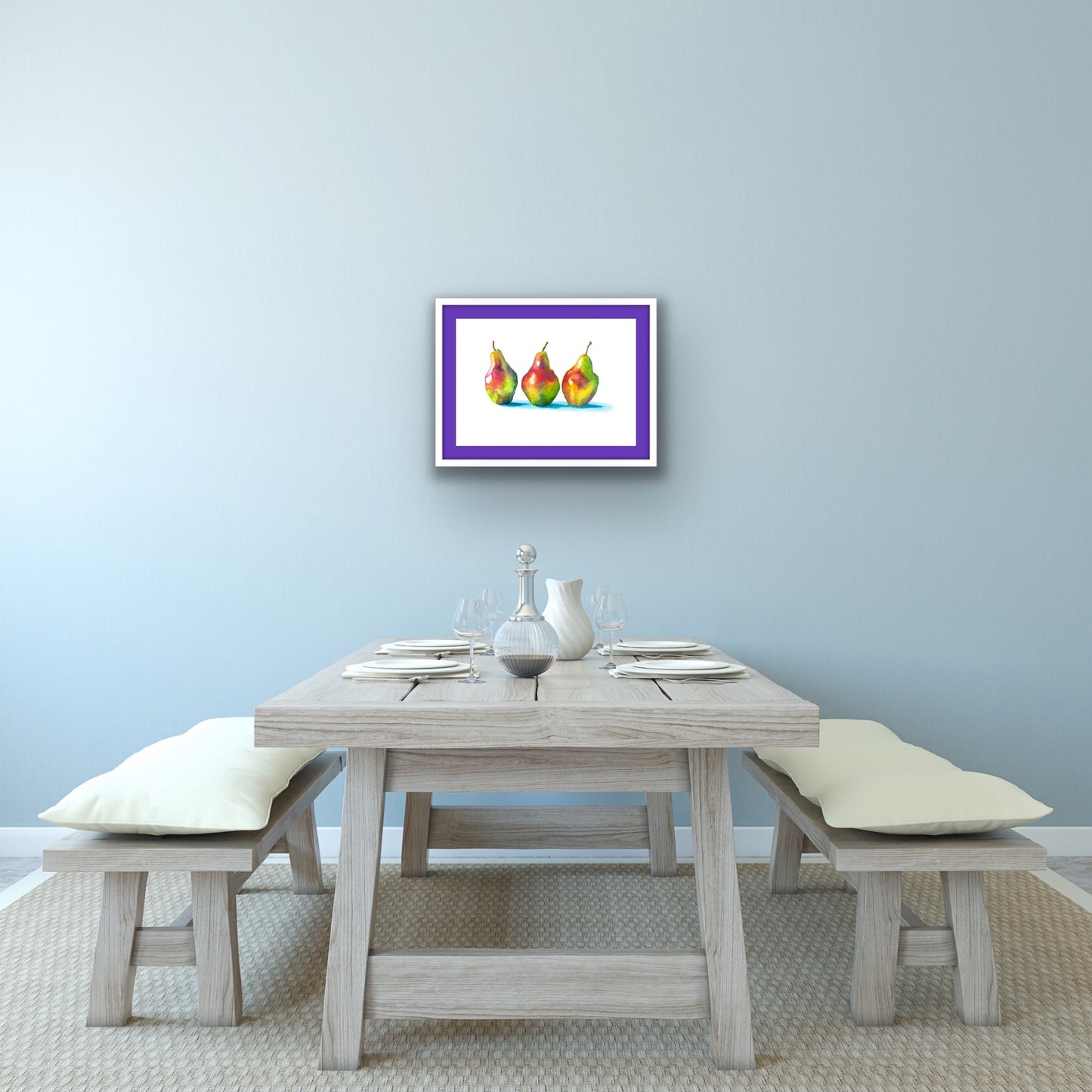 Trio of Pears, Fine Art Giclee Limited Edition Print