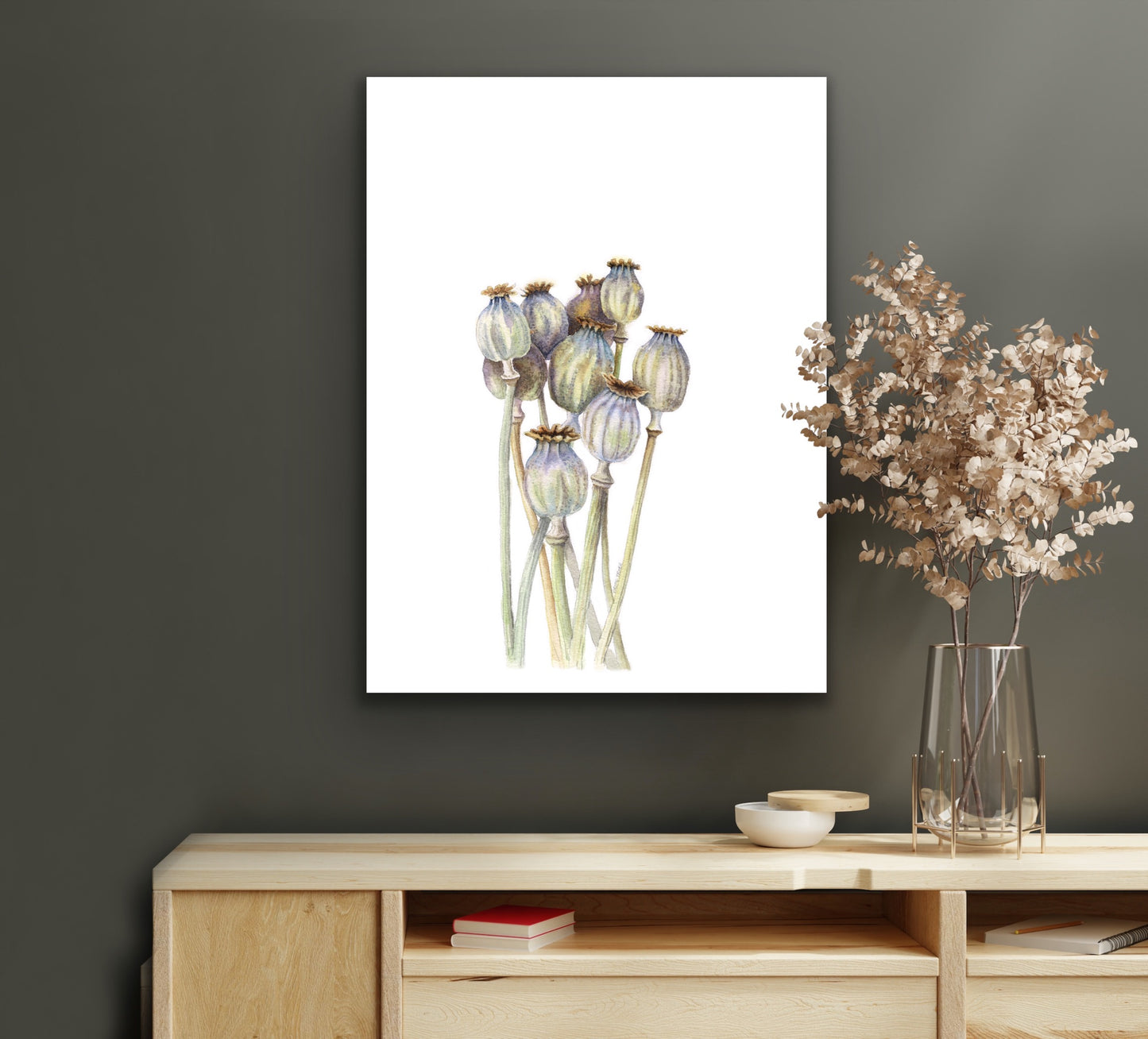 Seedhead Poppies, Fine Art Giclee Limited Edition Print