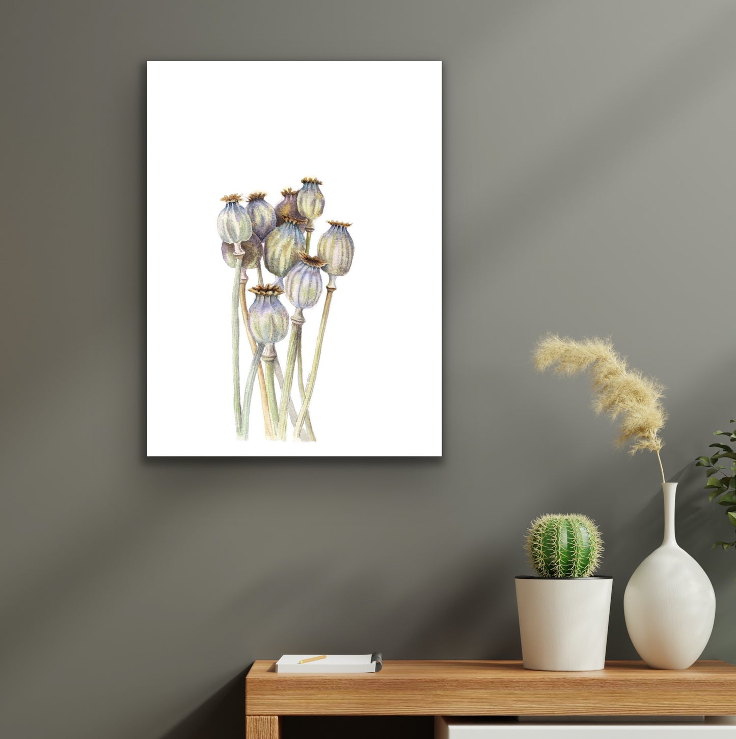 Seedhead Poppies, Fine Art Giclee Limited Edition Print