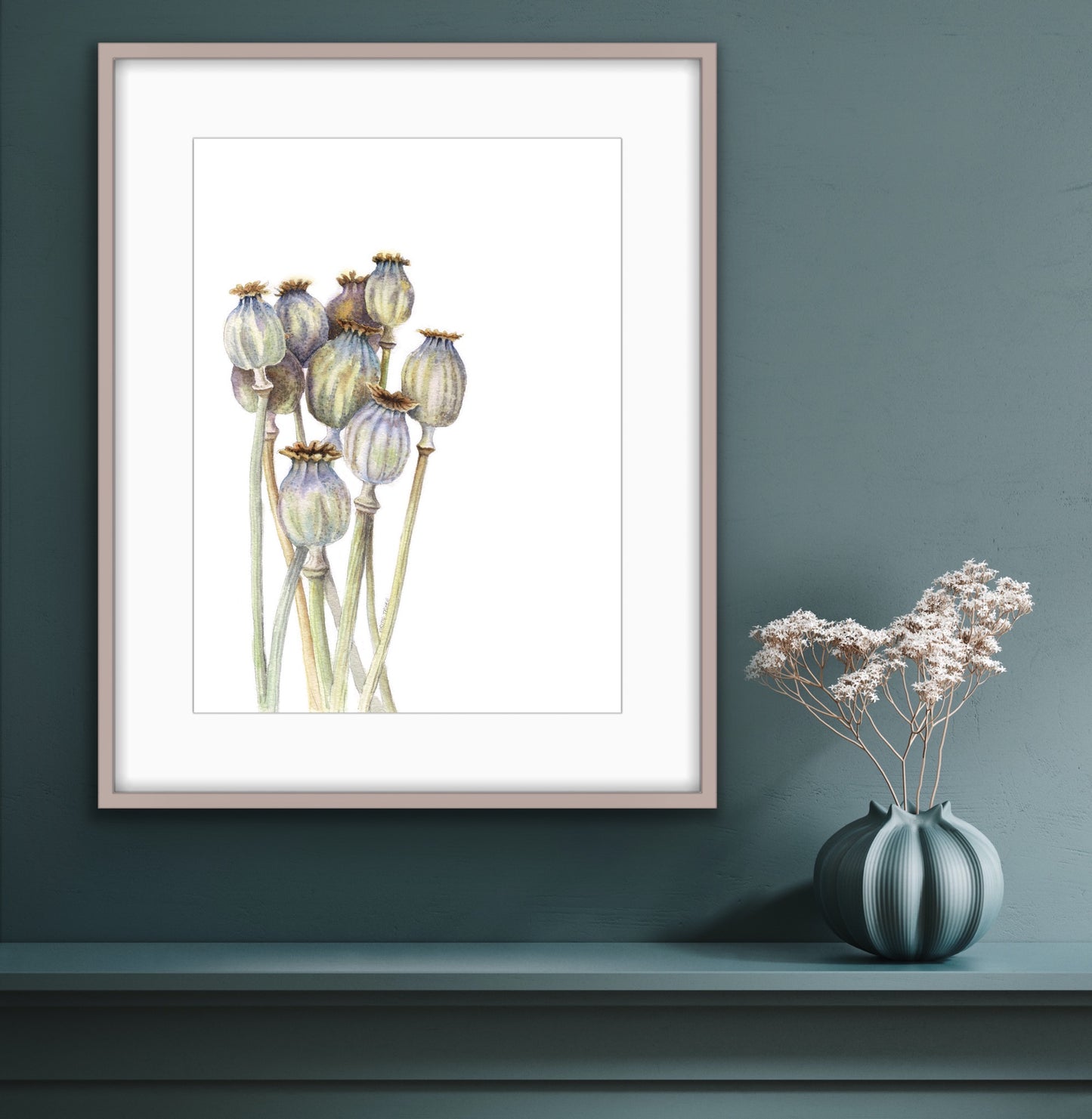 Seedhead Poppies, Fine Art Giclee Limited Edition Print