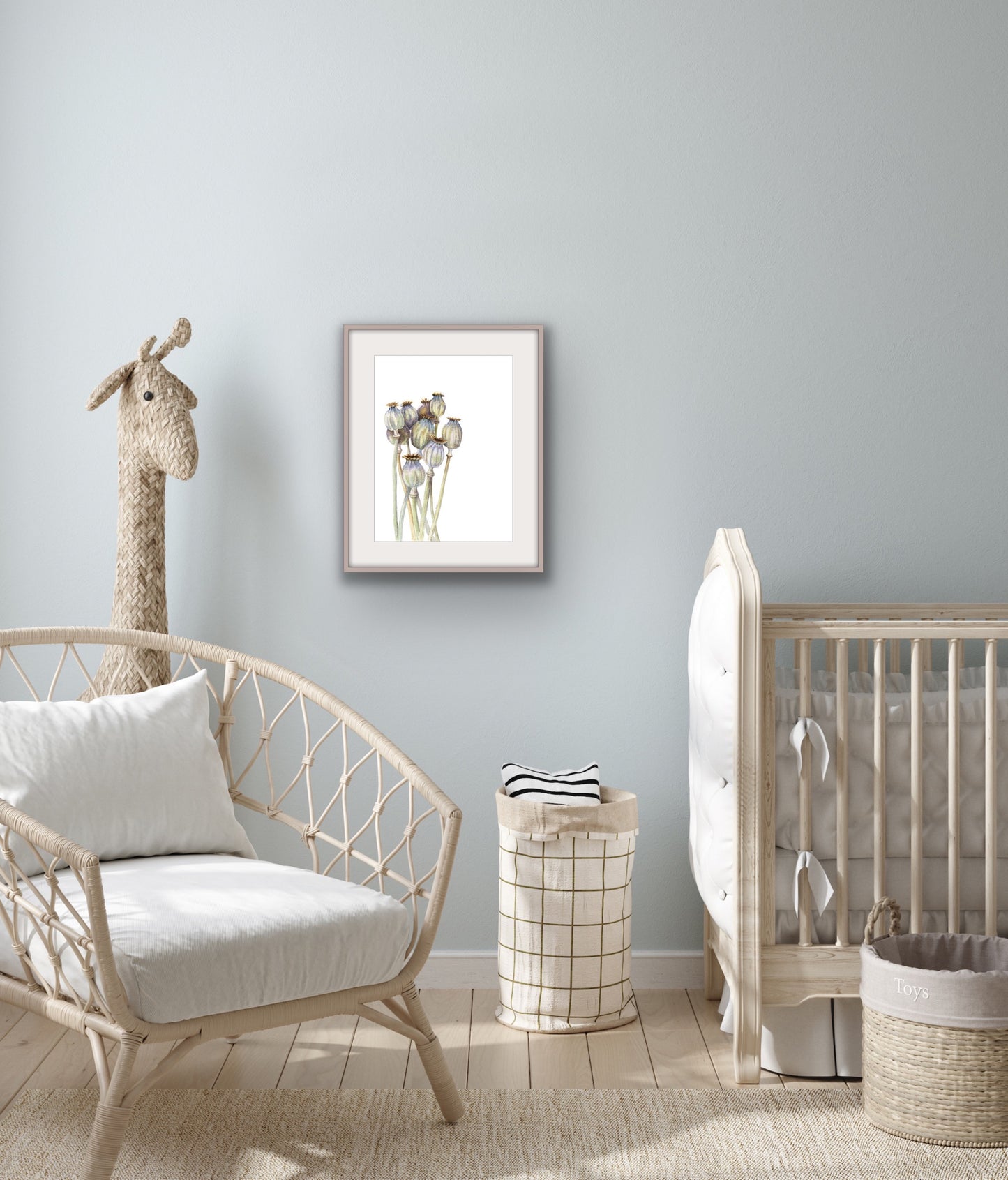 Seedhead Poppies, Fine Art Giclee Limited Edition Print