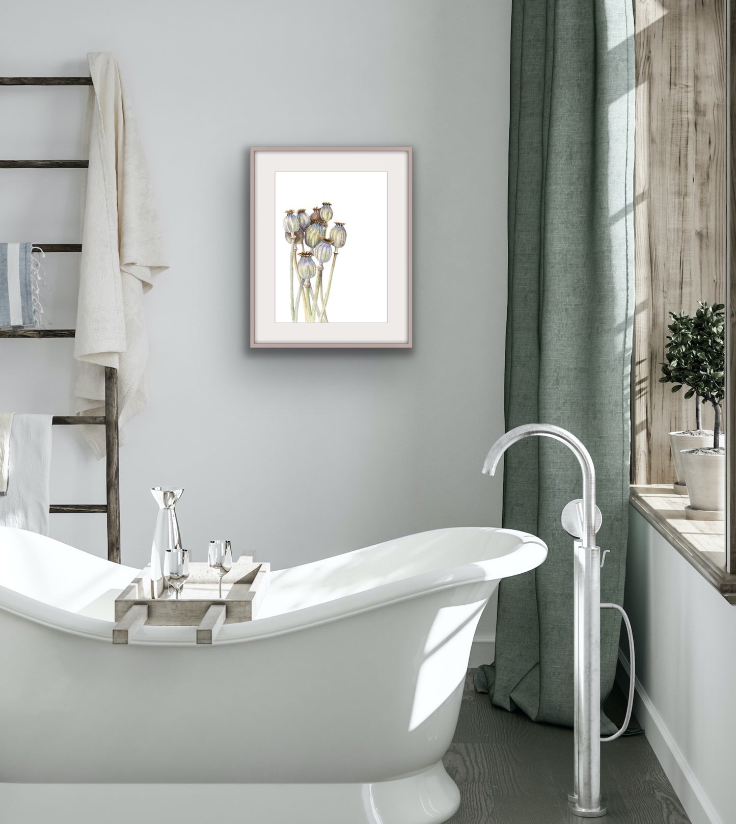 Seedhead Poppies, Fine Art Giclee Limited Edition Print