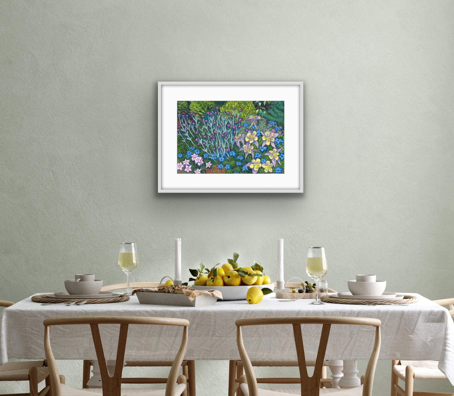 Springtime Border, Fine Art Giclee Limited Edition Print