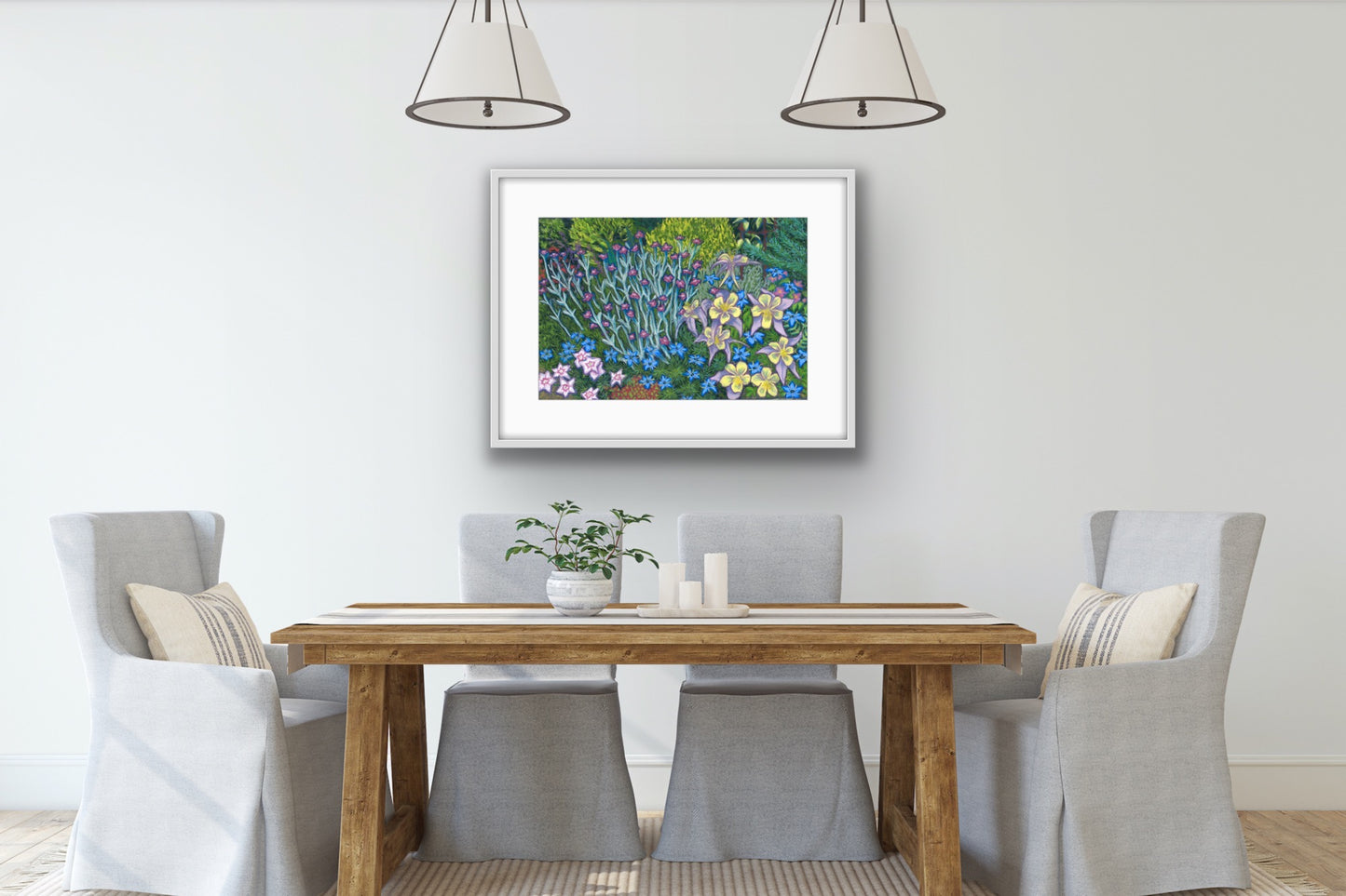 Springtime Border, Fine Art Giclee Limited Edition Print