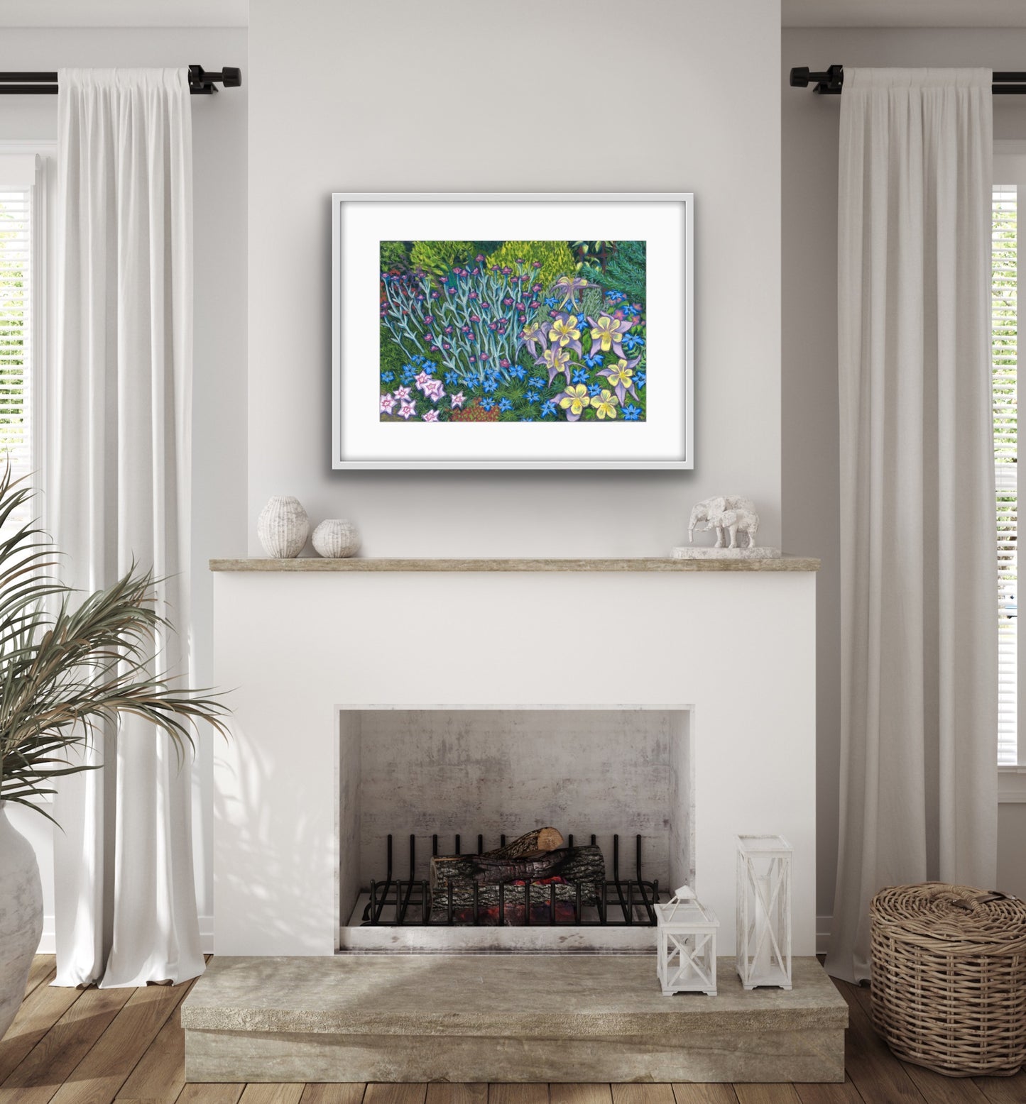 Springtime Border, Fine Art Giclee Limited Edition Print