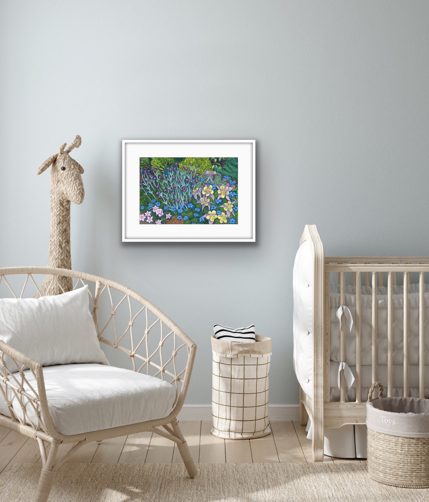 Springtime Border, Fine Art Giclee Limited Edition Print