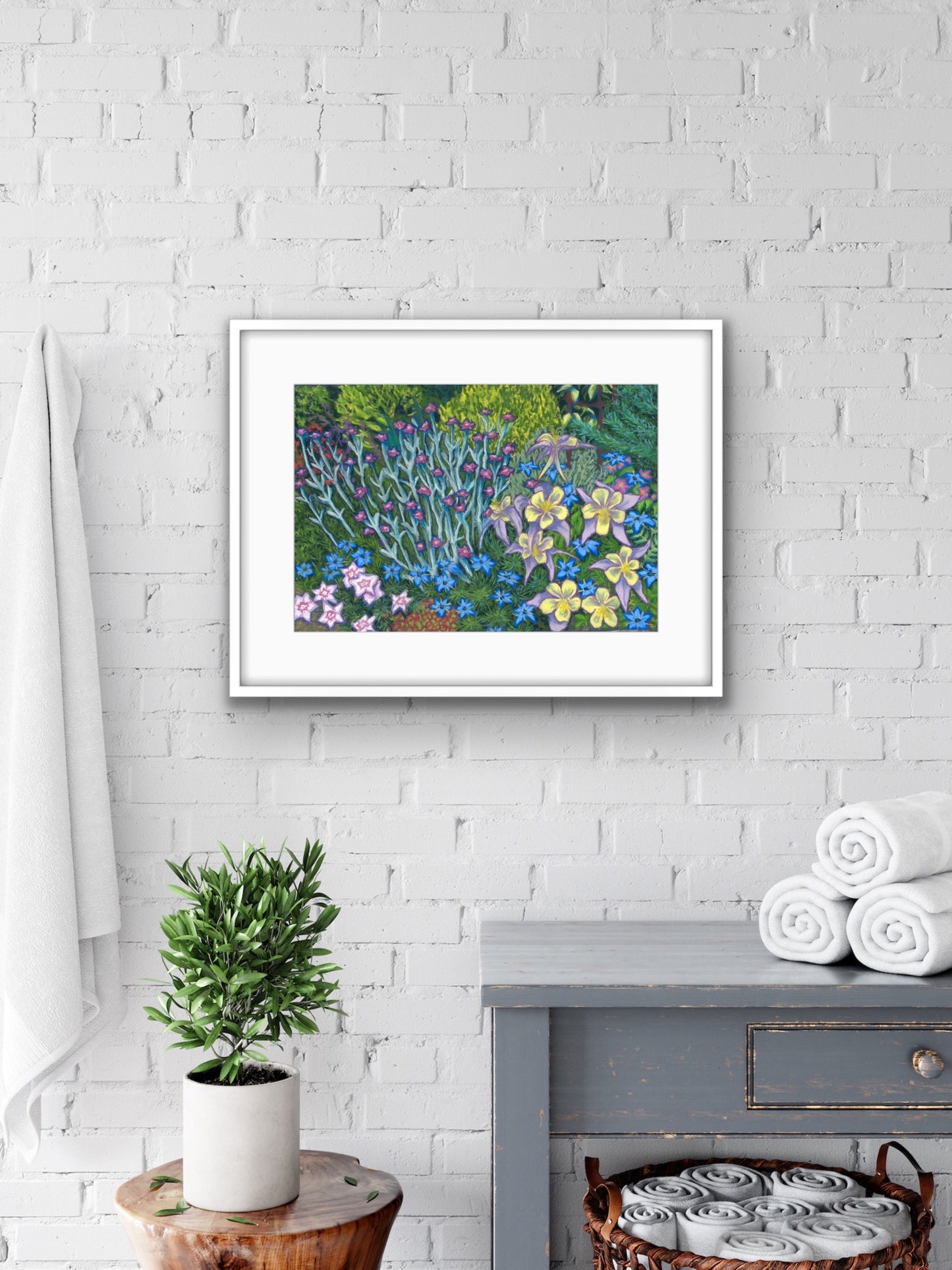 Springtime Border, Fine Art Giclee Limited Edition Print