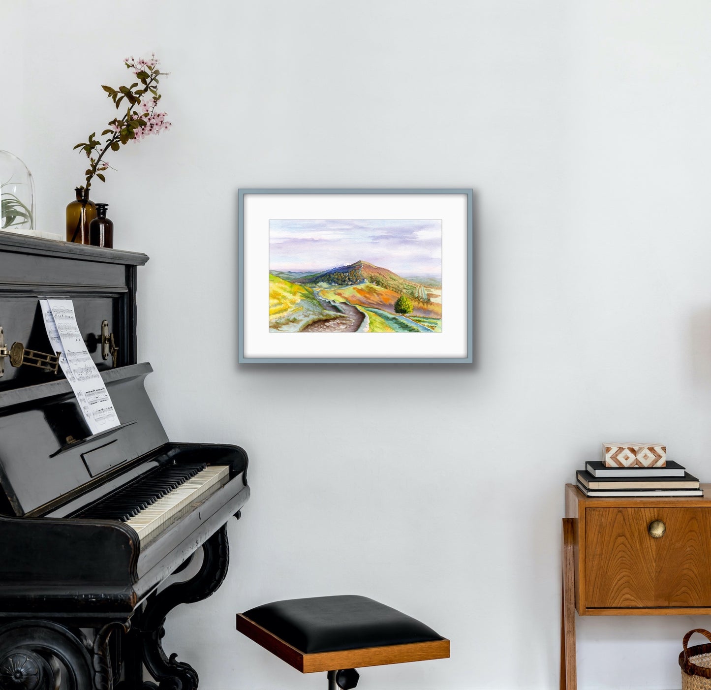 Malvern Hills - Watercolour, Fine Art Giclee Limited Edition Print
