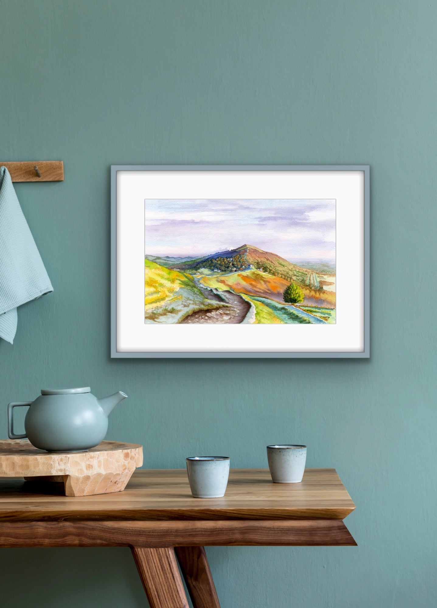 Malvern Hills - Watercolour, Fine Art Giclee Limited Edition Print