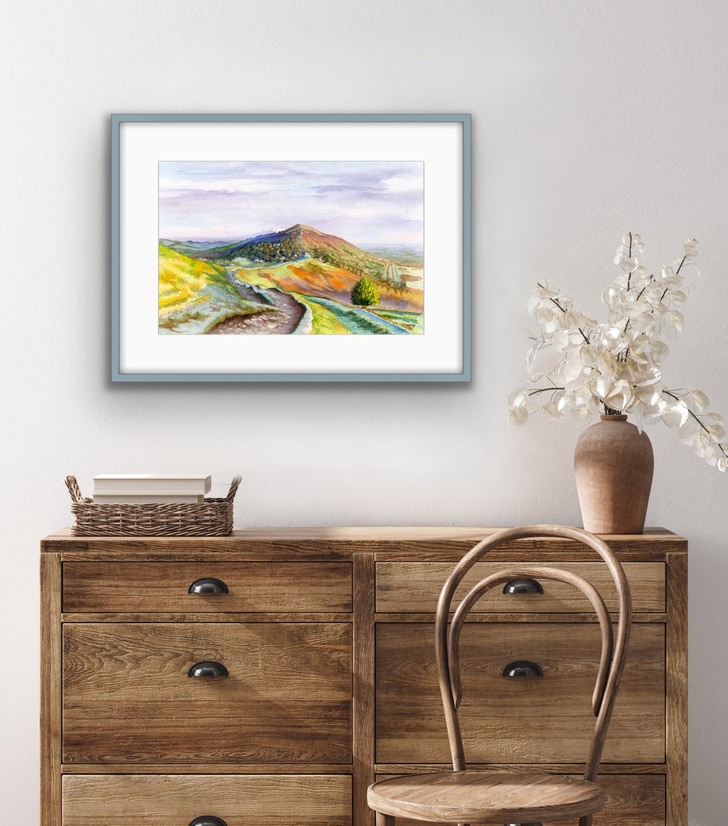 Malvern Hills - Watercolour, Fine Art Giclee Limited Edition Print