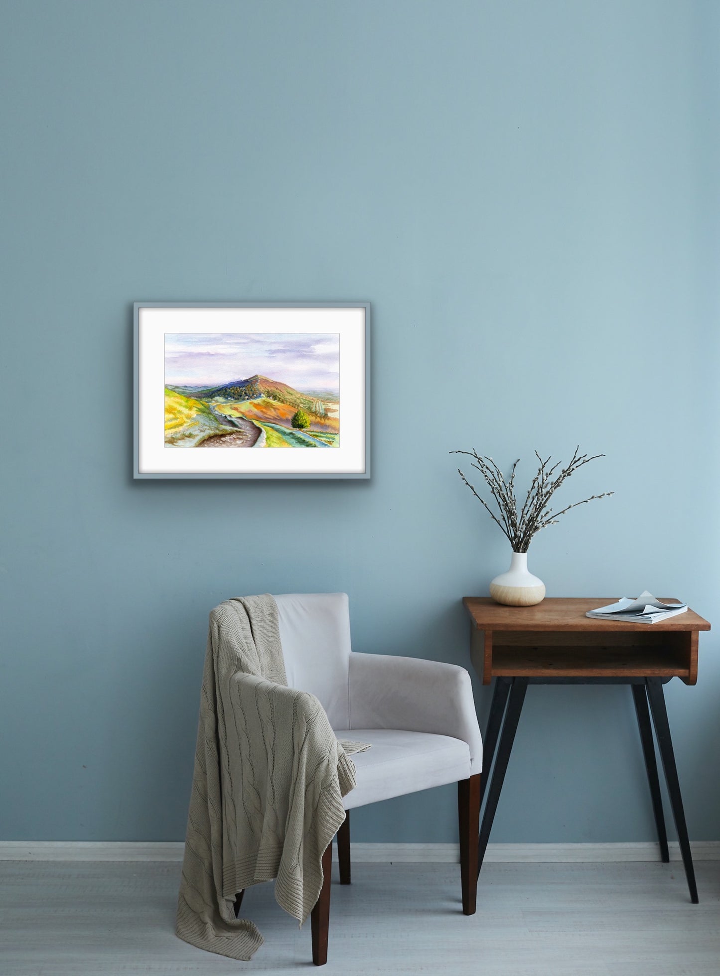 Malvern Hills - Watercolour, Fine Art Giclee Limited Edition Print