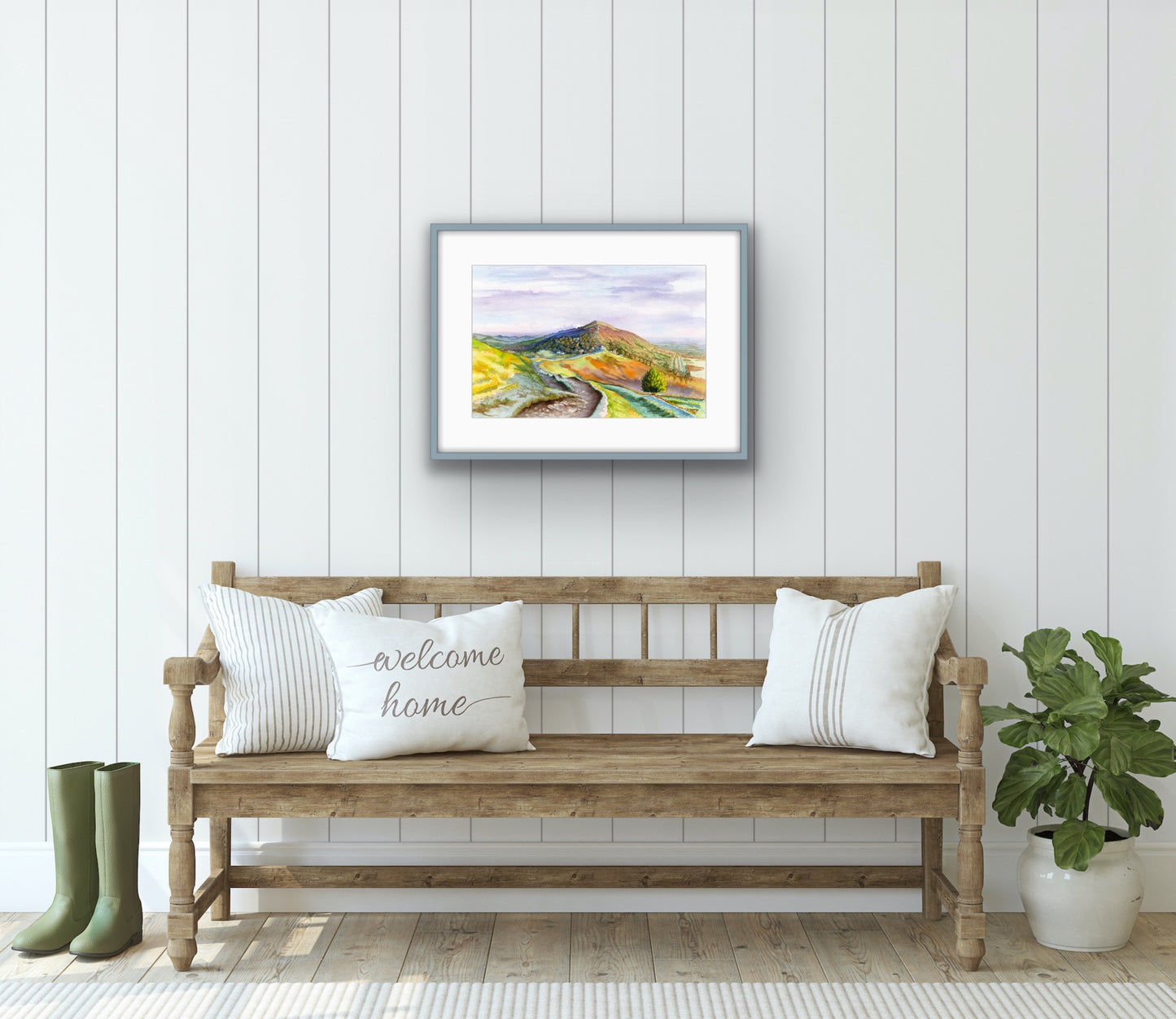 Malvern Hills - Watercolour, Fine Art Giclee Limited Edition Print