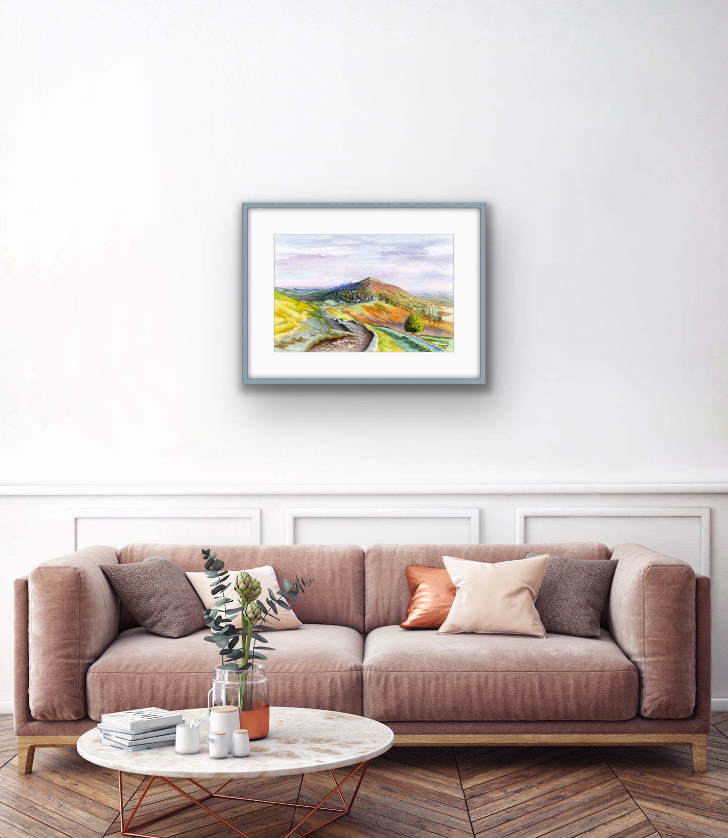 Malvern Hills - Watercolour, Fine Art Giclee Limited Edition Print