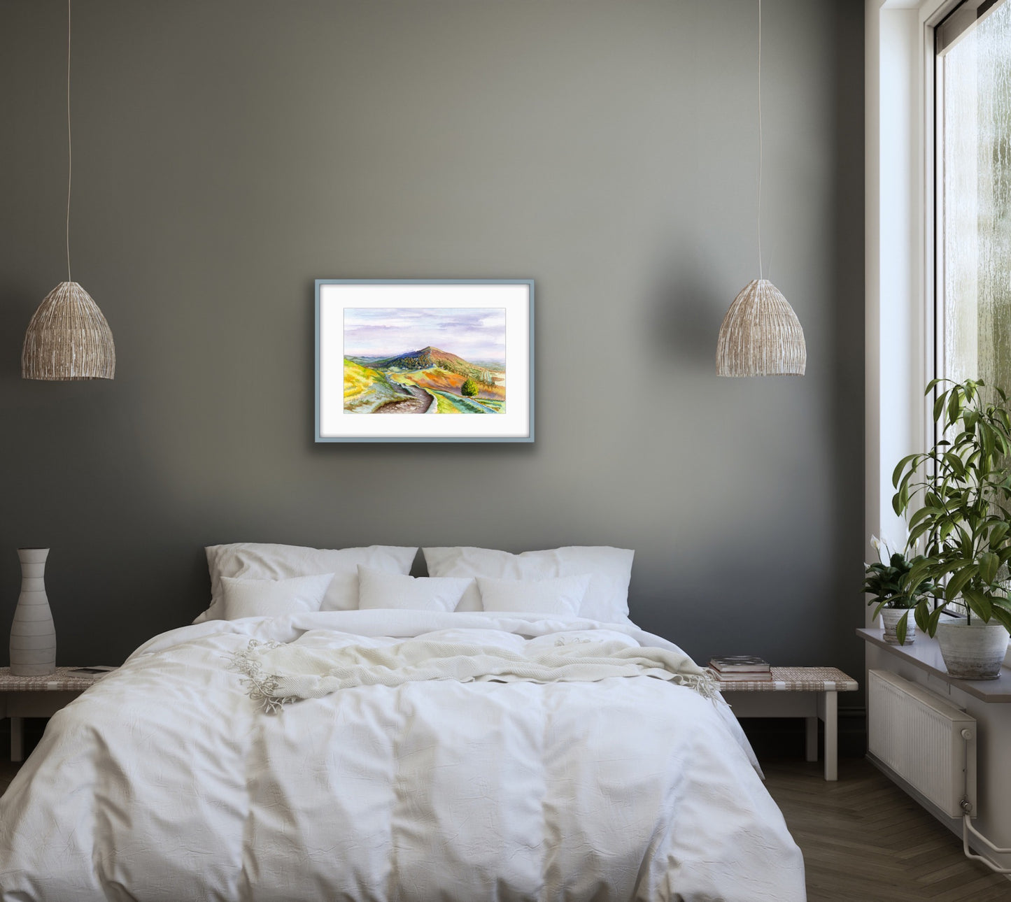 Malvern Hills - Watercolour, Fine Art Giclee Limited Edition Print