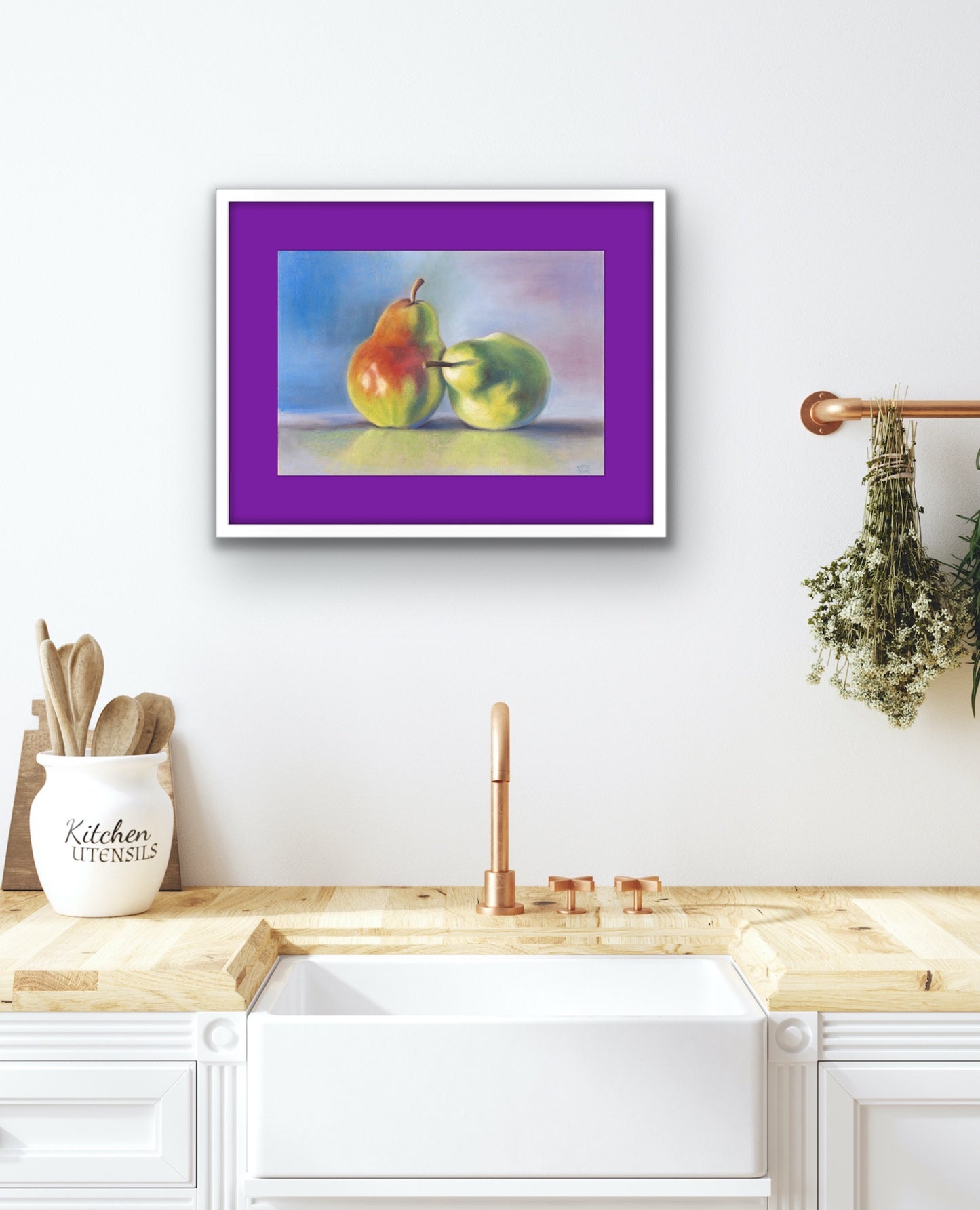 Trio of Pears, Fine Art Giclee Limited Edition Print