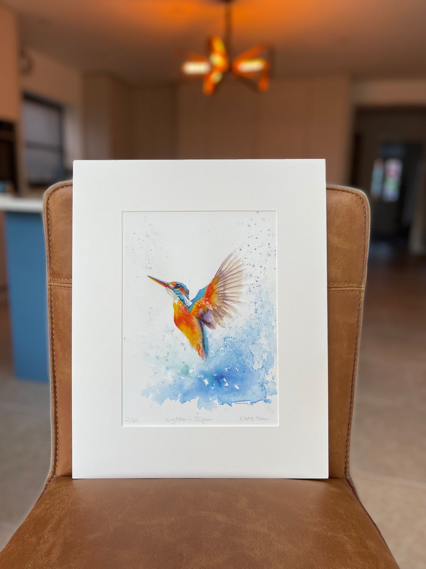Kingfisher in Flight, Fine Art Giclee Limited Edition Print