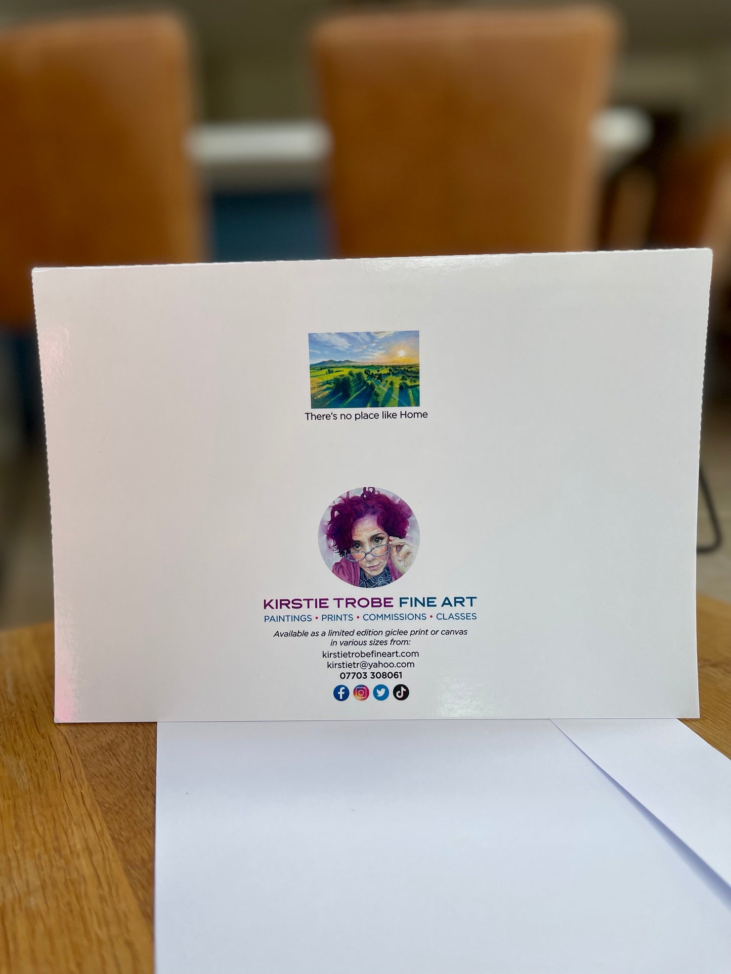 There's no place like Home, A5 Greeting Card. Blank inside.