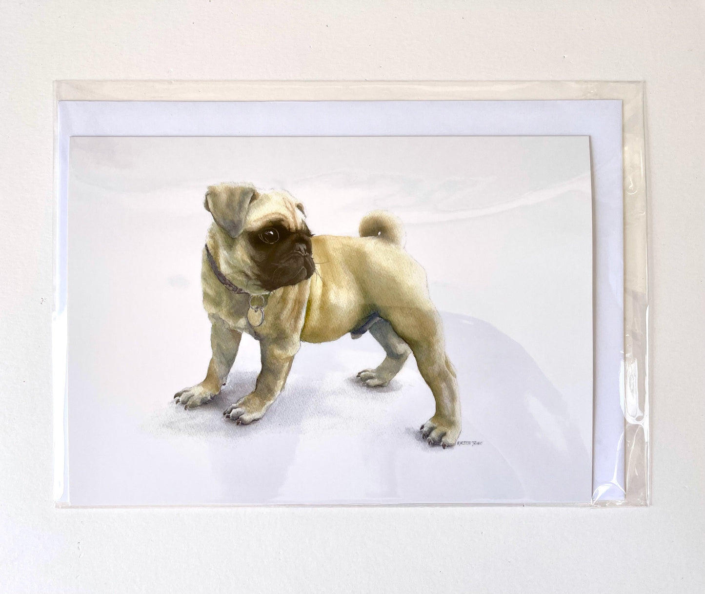 Pugnacious, A5 Greeting Card. Blank inside.