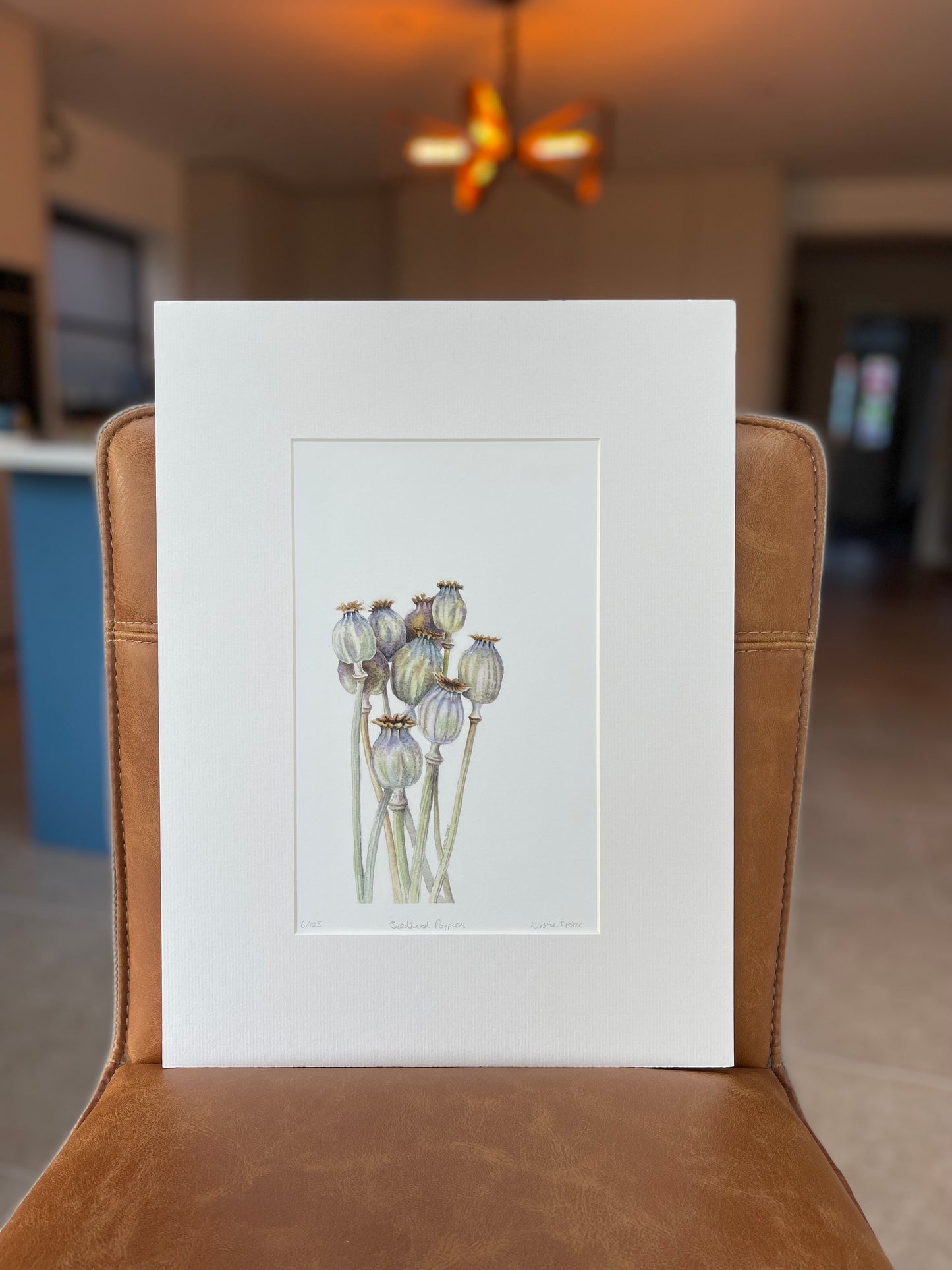 Seedhead Poppies, Fine Art Giclee Limited Edition Print