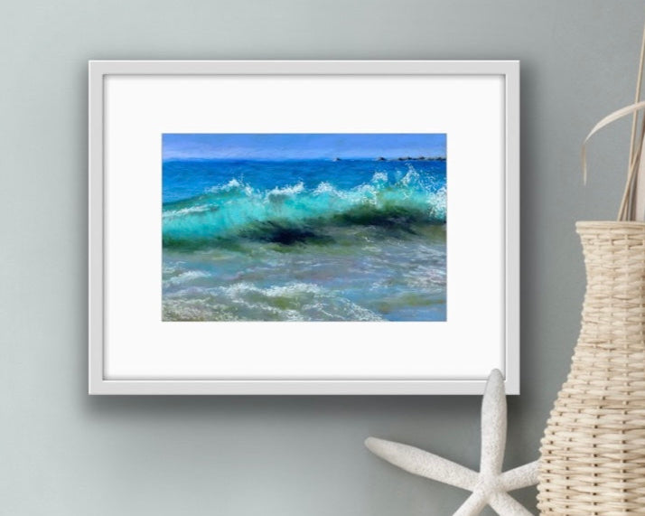 Wave - Pastel, Fine Art Giclee 10x8" Mini Print